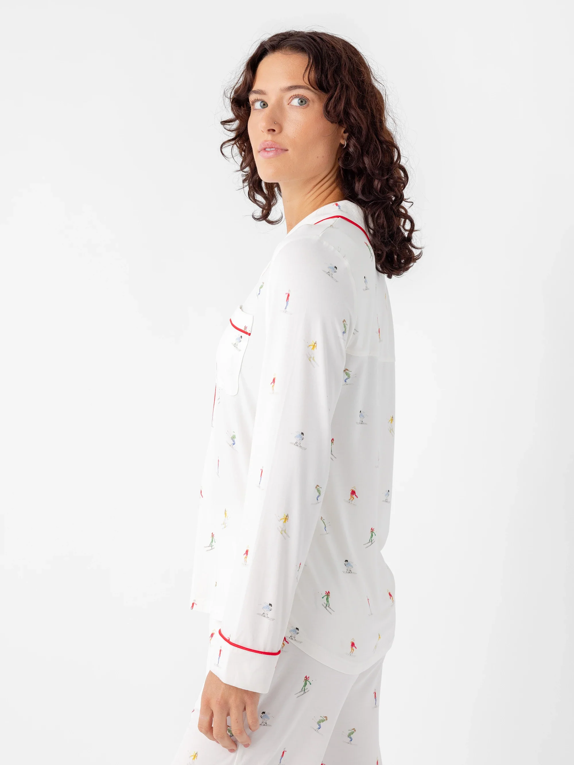 Women's Bamboo Stretch-Knit Long Sleeve Pajama Top - Last Chance - Image 10