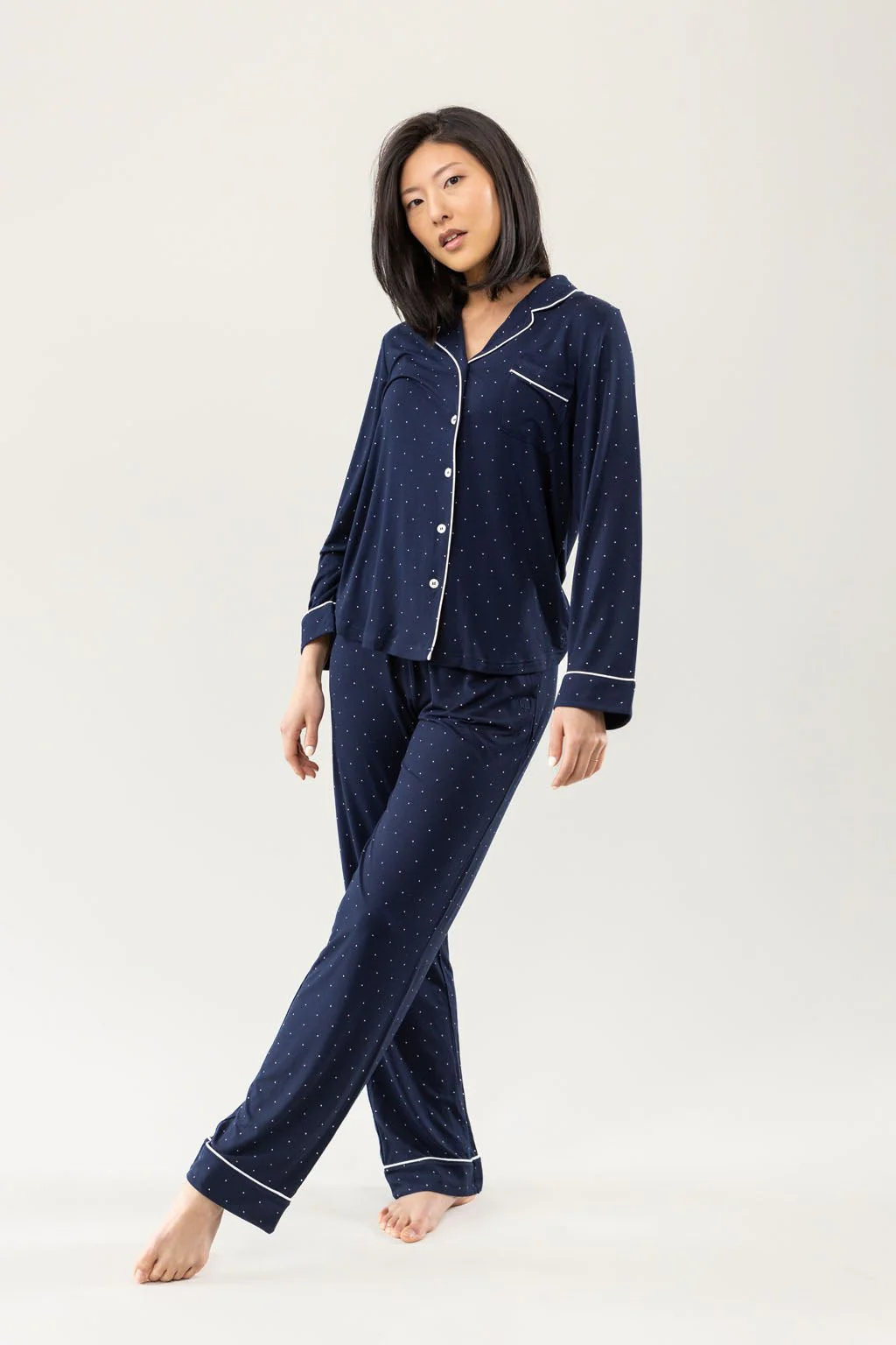 Women's Bamboo Stretch-Knit Long Sleeve Pajama Top - Last Chance - Image 36