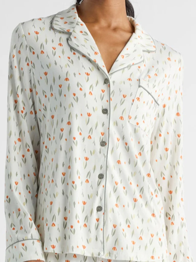 Women's Bamboo Stretch-Knit Long Sleeve Pajama Top - Last Chance - Image 45