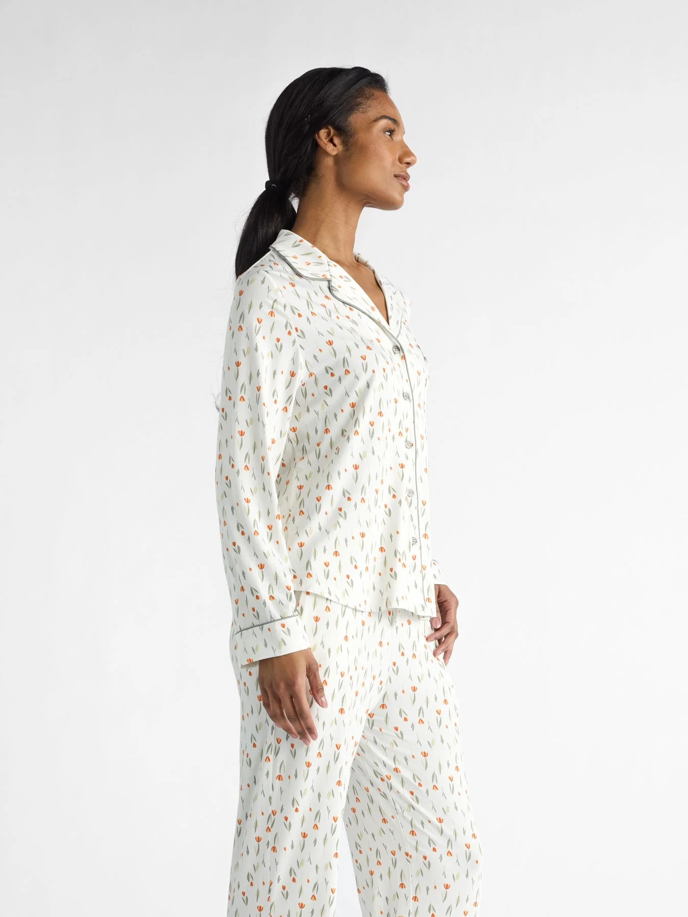 Women's Bamboo Stretch-Knit Long Sleeve Pajama Top - Last Chance - Image 46