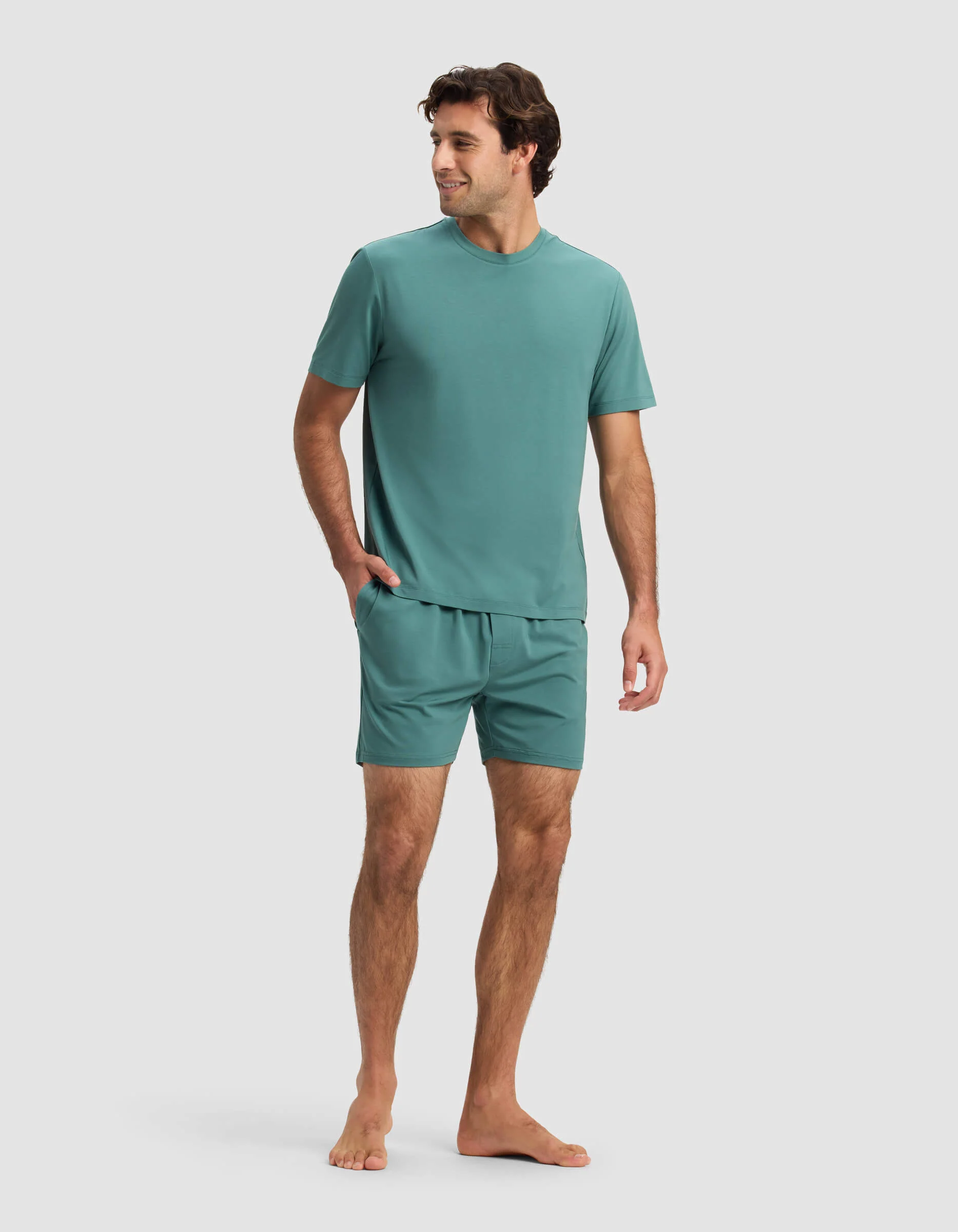 Men's First Layer Pajama Short Sleeve Tee & Short Set - Image 21
