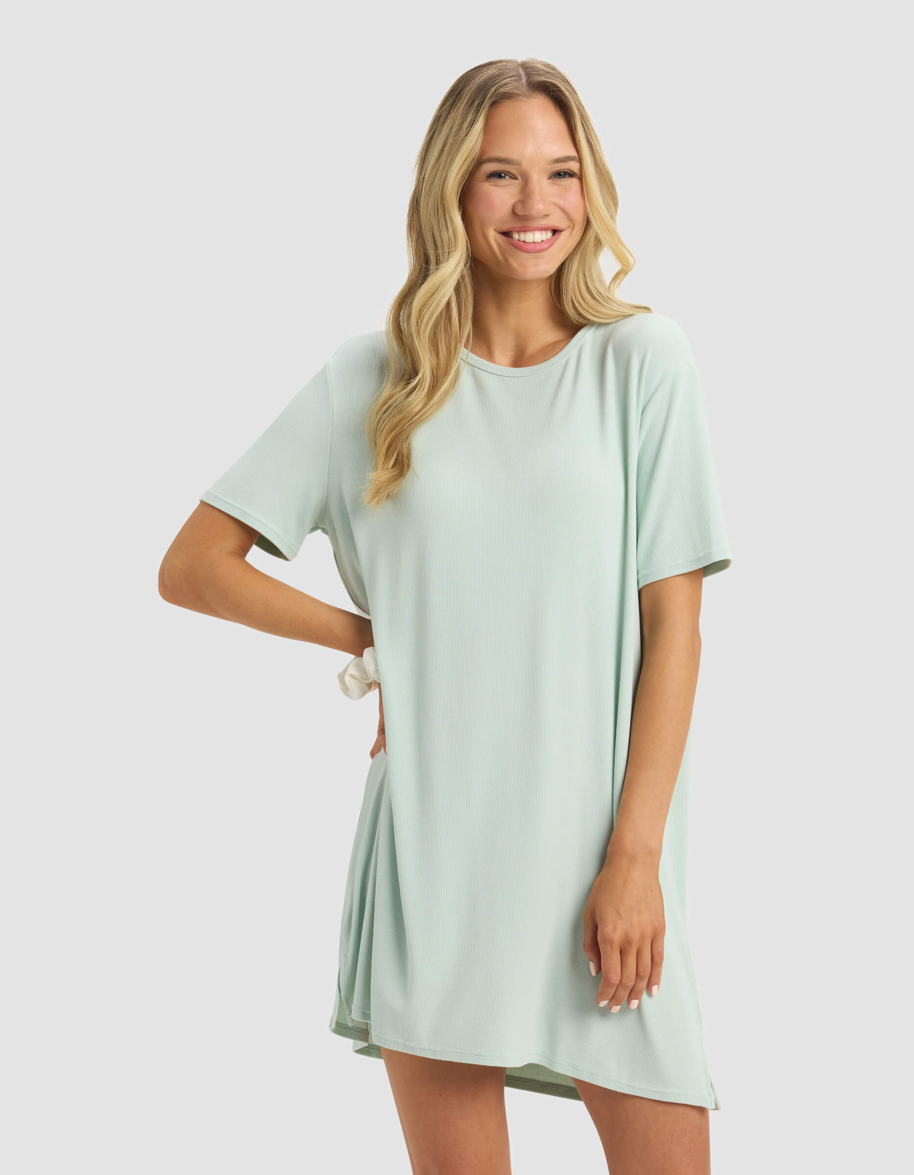 Women's Bamboo Rib-Knit Boyfriend Dress - Image 19