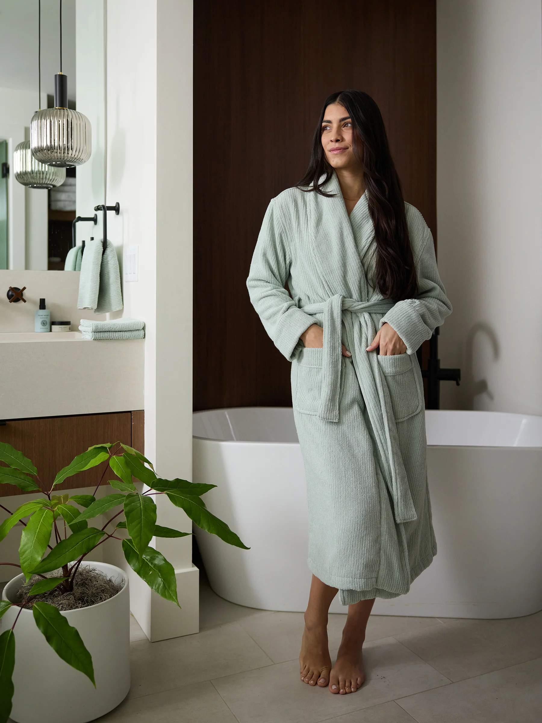 Ribbed Terry Bath Robe - Wholesale - Image 8