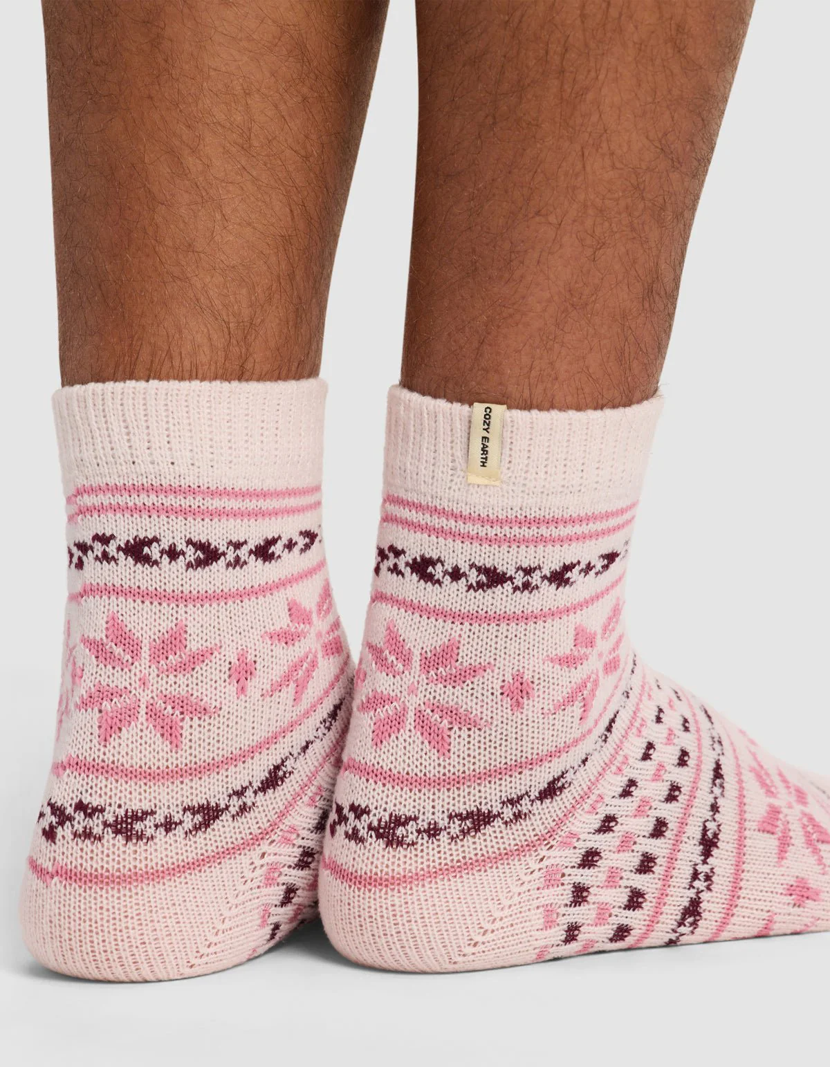 Snowflake Plush Lounge Quarter Sock - Last Chance - Image 4