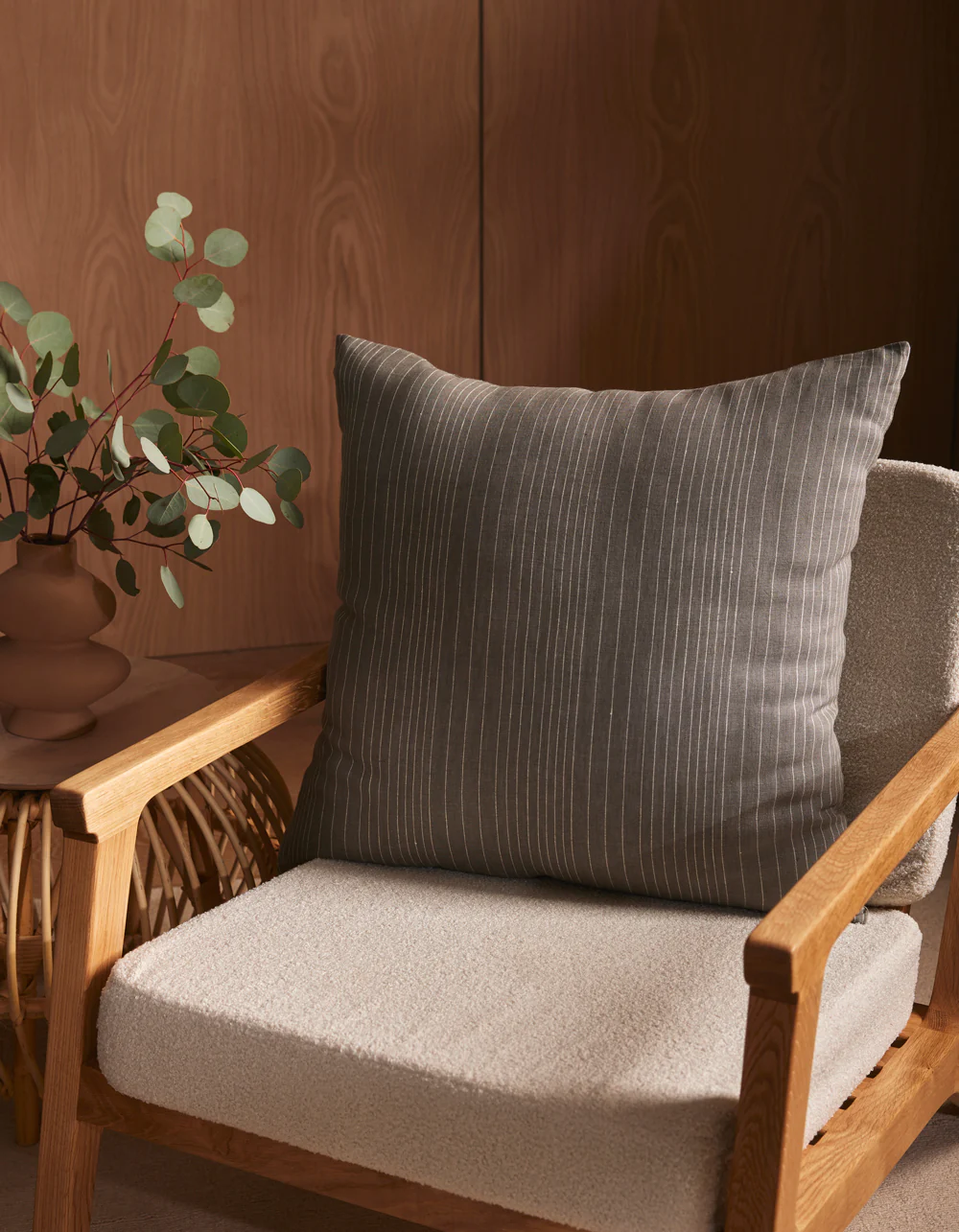 Striped Linen Throw Pillow - Image 14