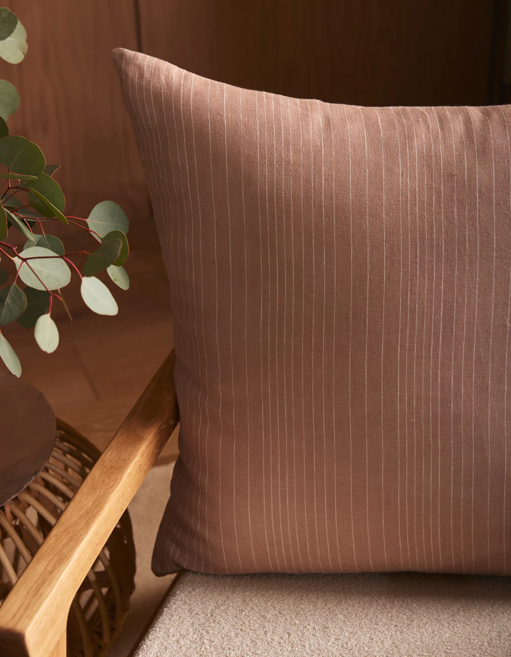 Striped Linen Throw Pillow - Image 29