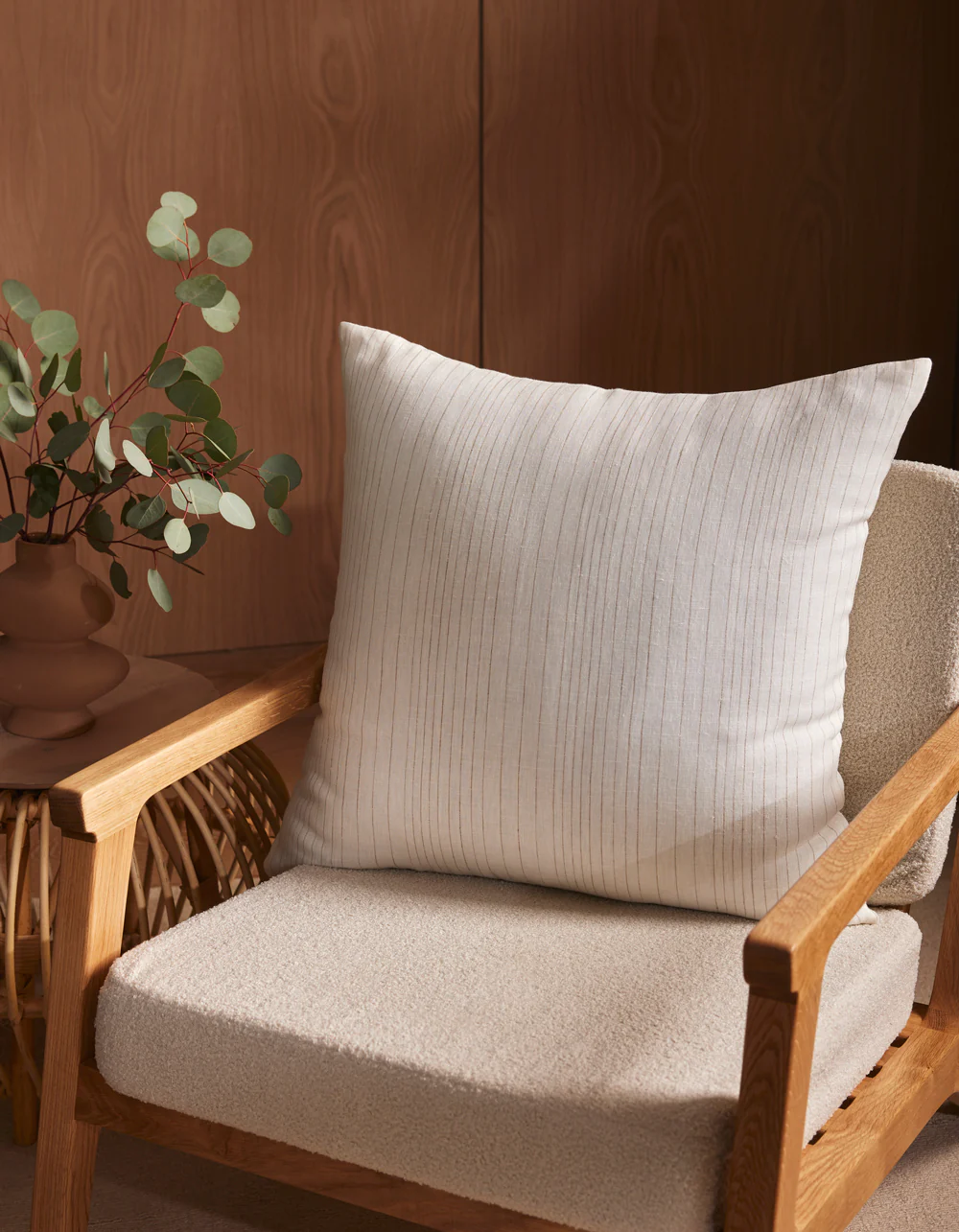 Striped Linen Throw Pillow - Image 54