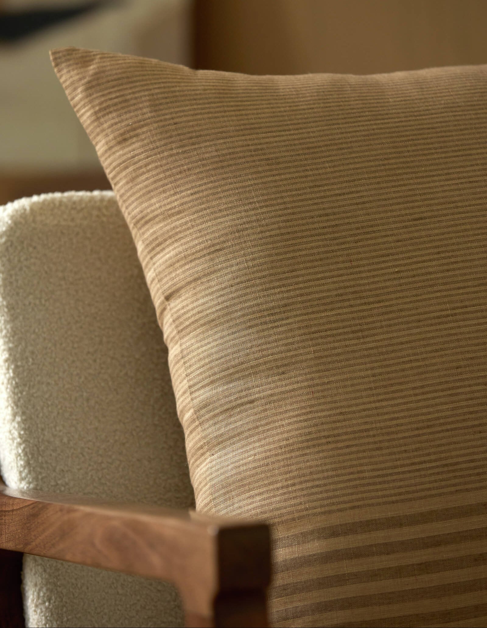 Striped Linen Throw Pillow - Image 6