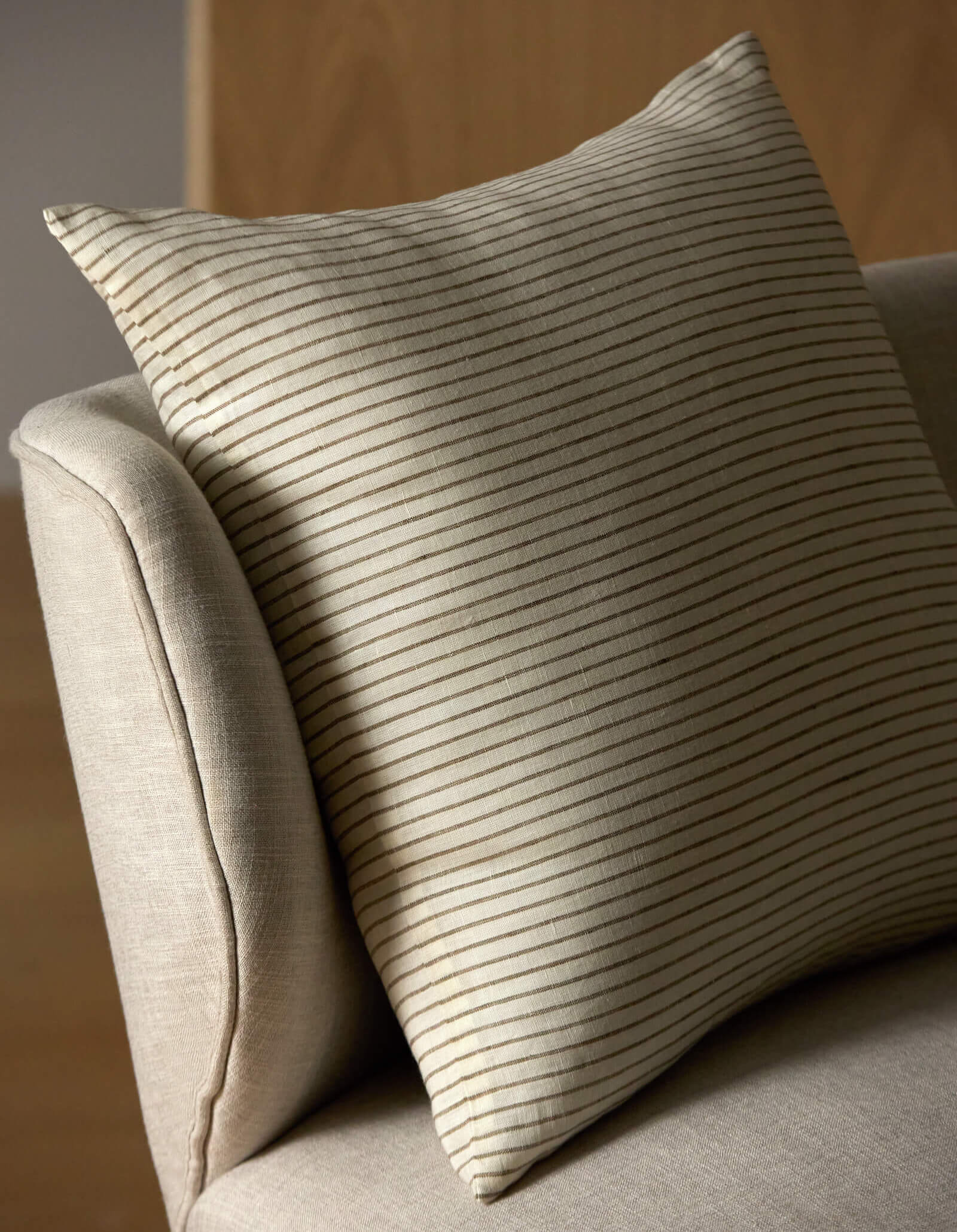 Striped Linen Throw Pillow - Image 77