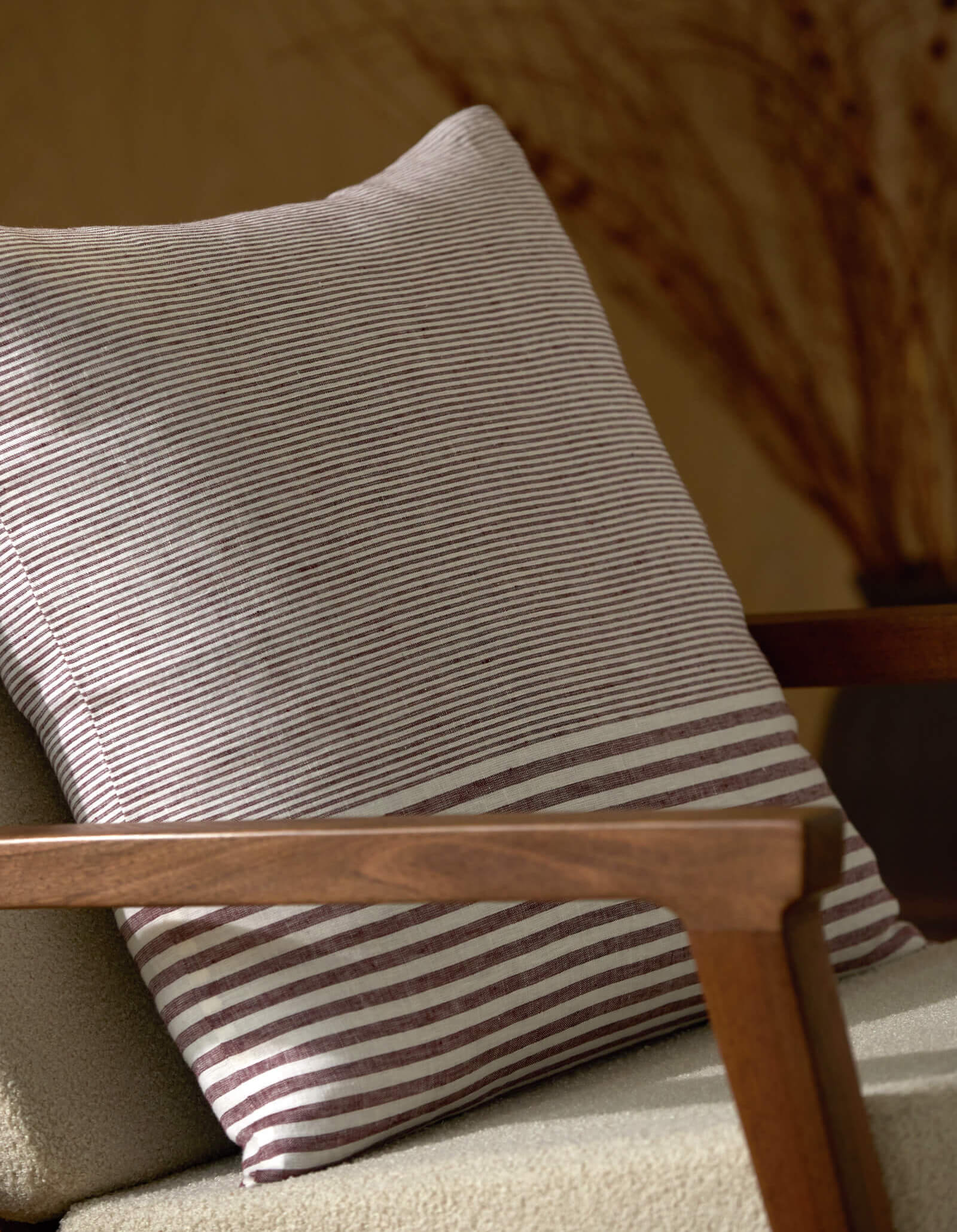 Striped Linen Throw Pillow - Image 88