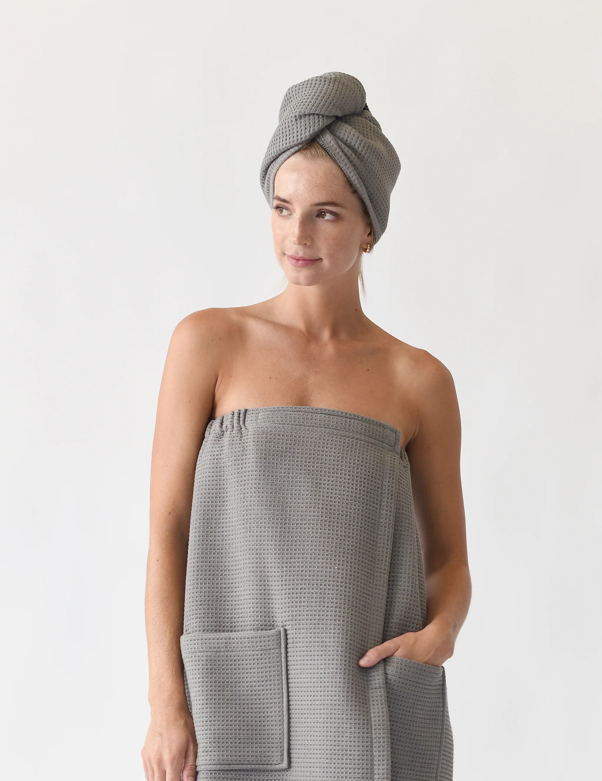 Waffle Hair Towel - Wholesale - Image 4