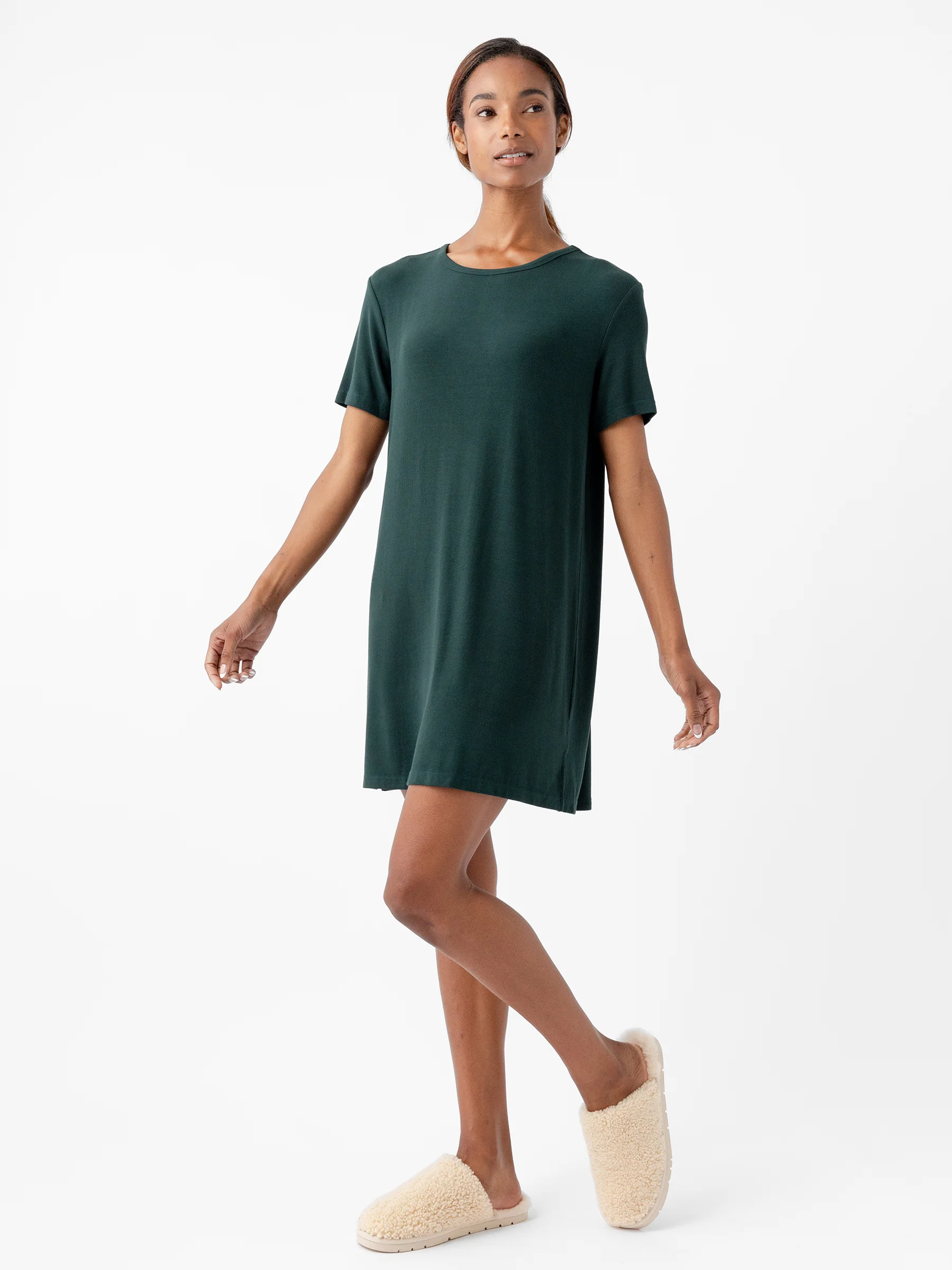 Women's Bamboo Rib-Knit Boyfriend Sleep Dress - Wholesale - Image 39