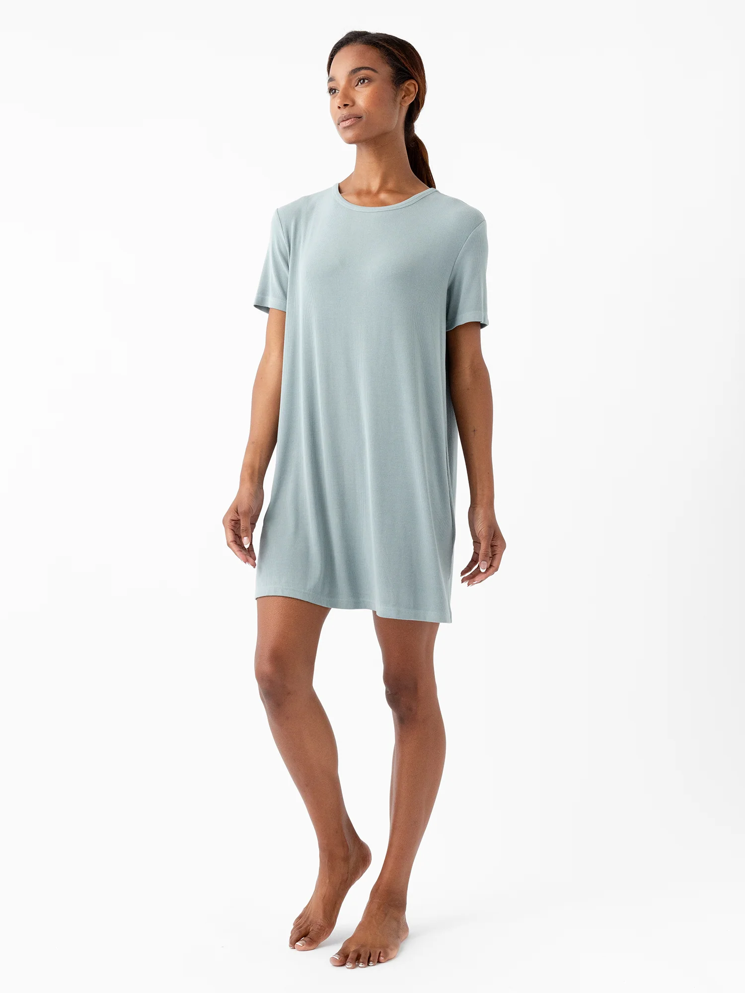 Women's Bamboo Rib-Knit Boyfriend Sleep Dress - Wholesale - Image 51