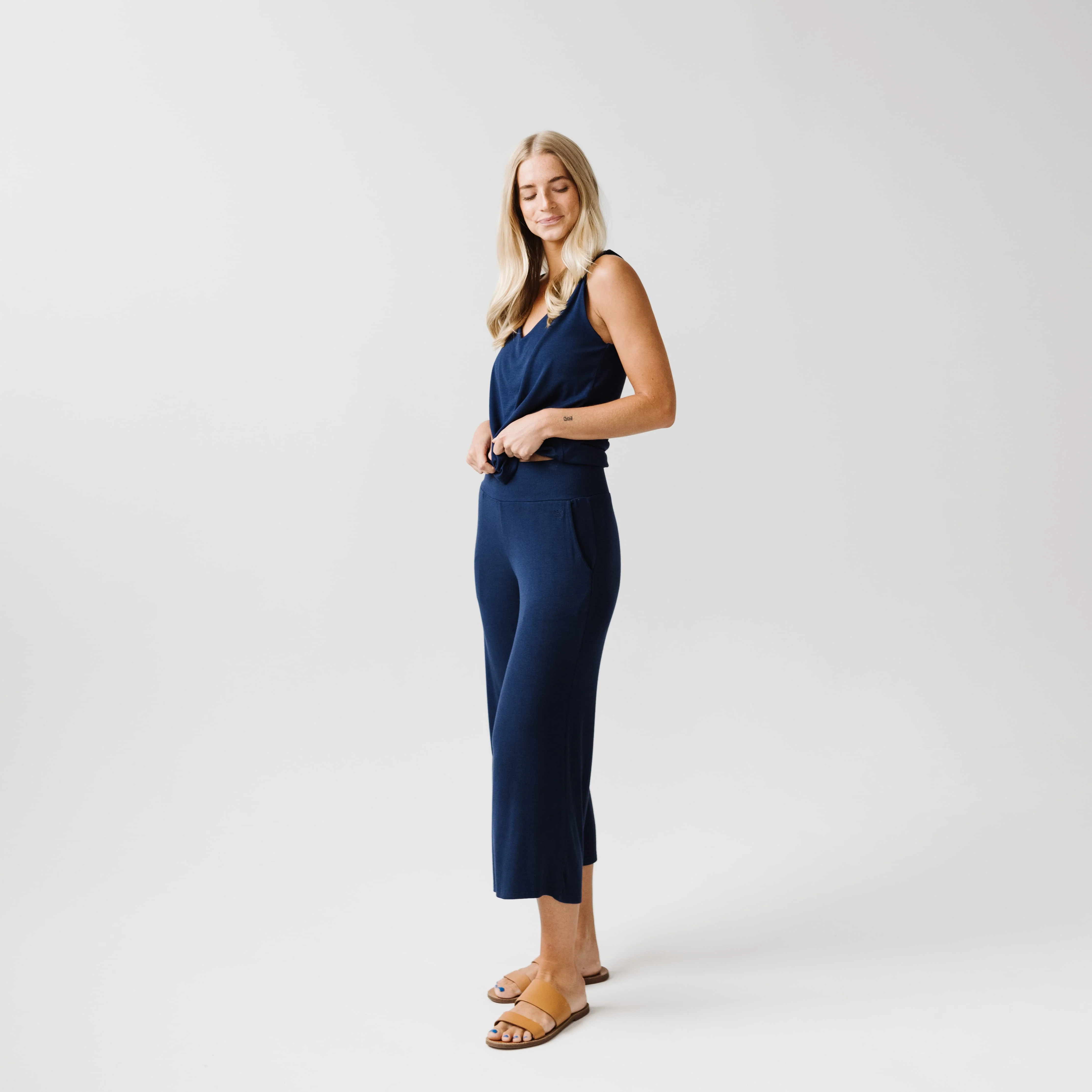 Women's Bamboo Rib-Knit Lounge Capri - Wholesale - Image 4