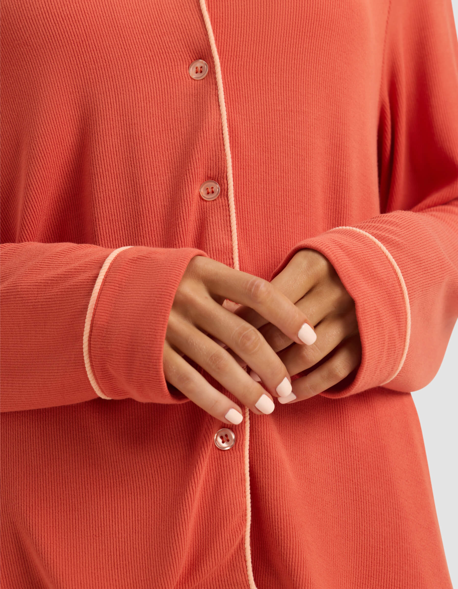Women's Bamboo Rib-Knit Classic Long Sleeve Pajama Set - Image 21