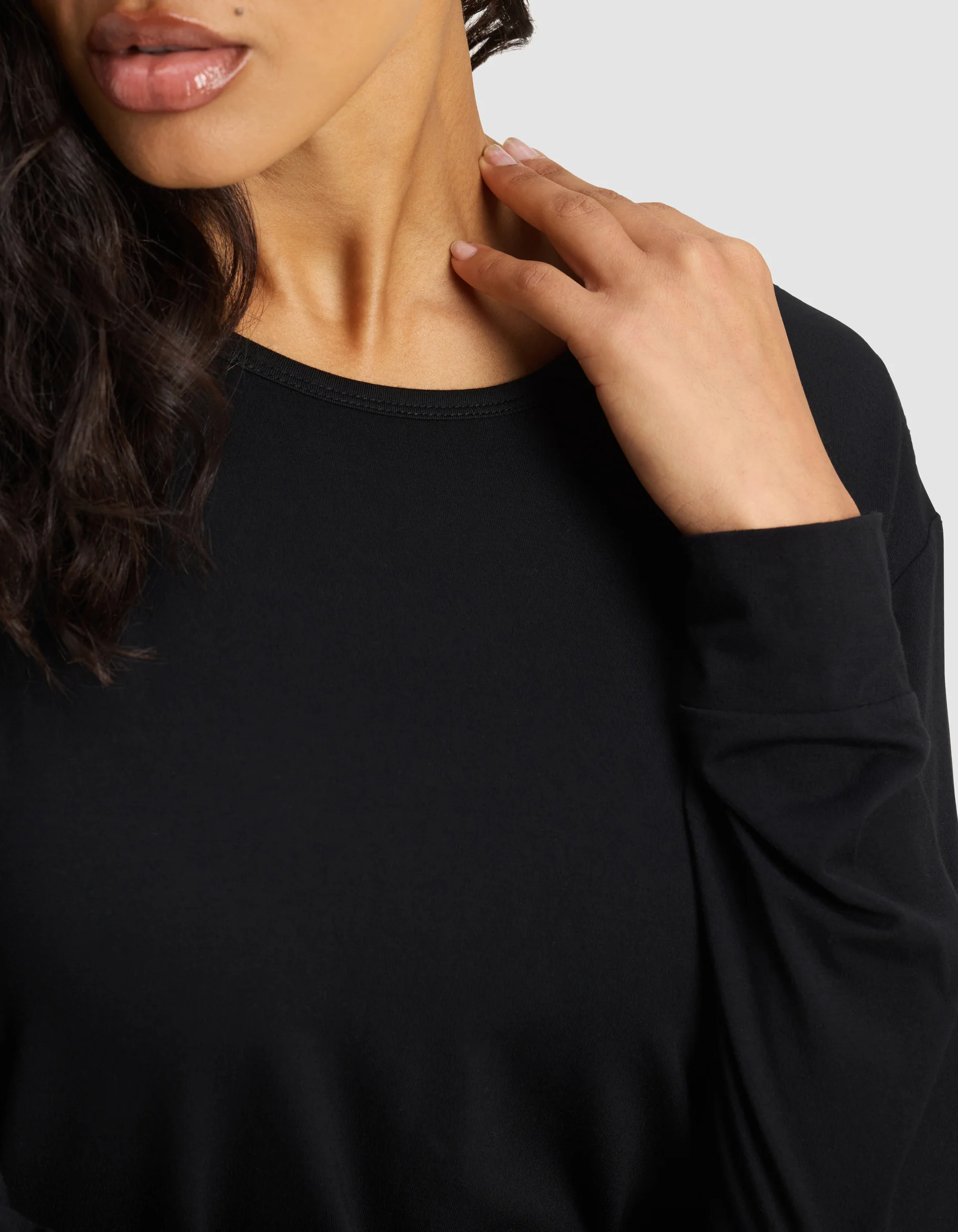 Women's Bamboo Stretch-Knit Long Sleeve Lounge Tee - Image 22