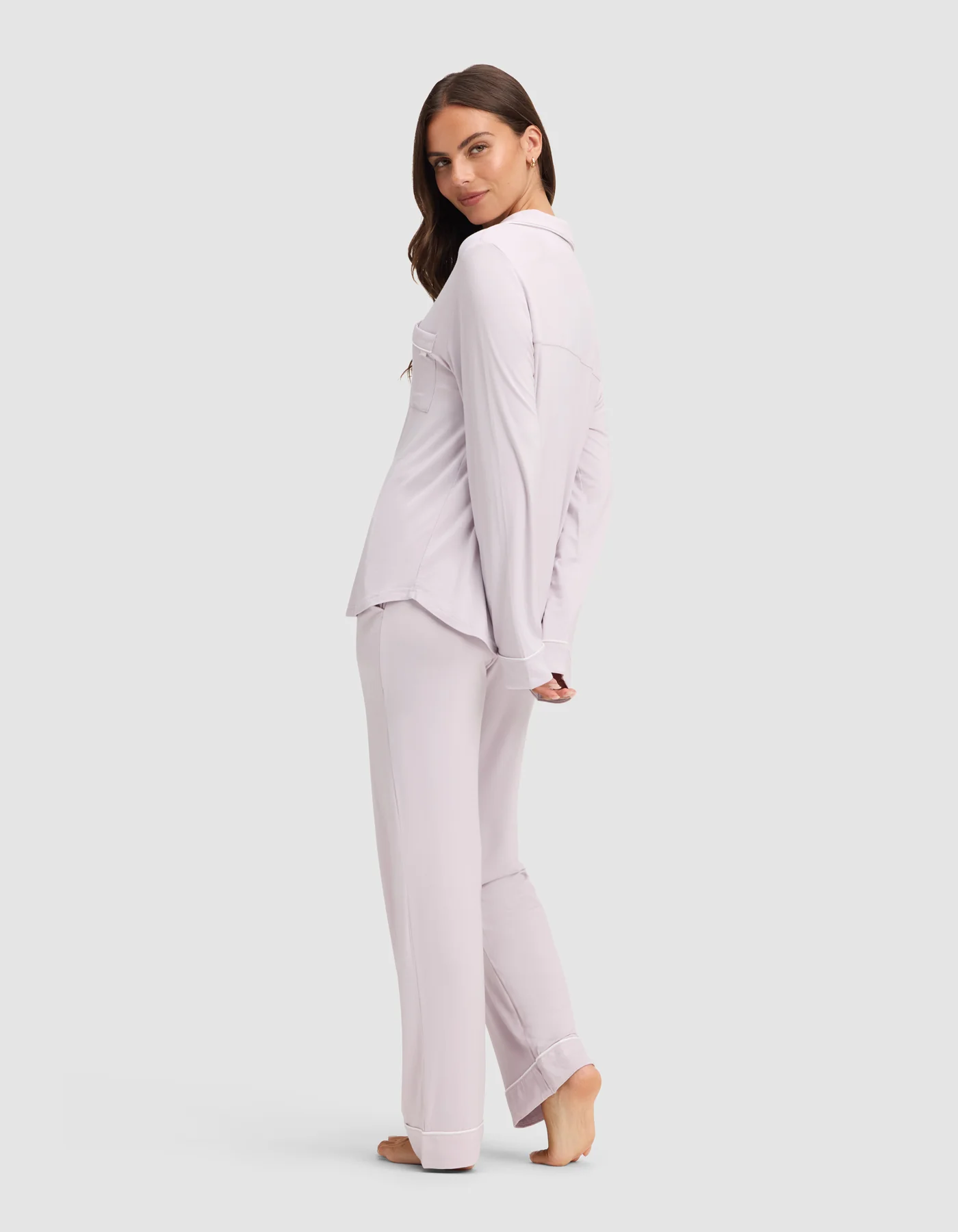Women's Bamboo Stretch-Knit Long Sleeve Pajama Set - Image 50