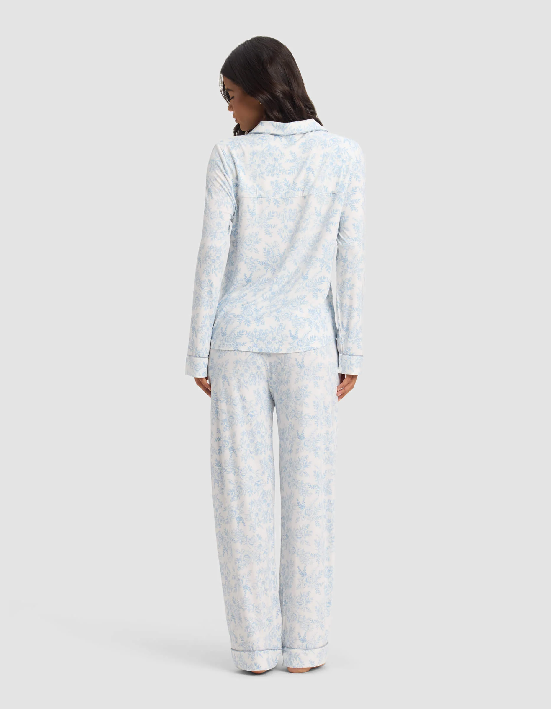 Women's Bamboo Stretch-Knit Long Sleeve Pajama Set - Image 69