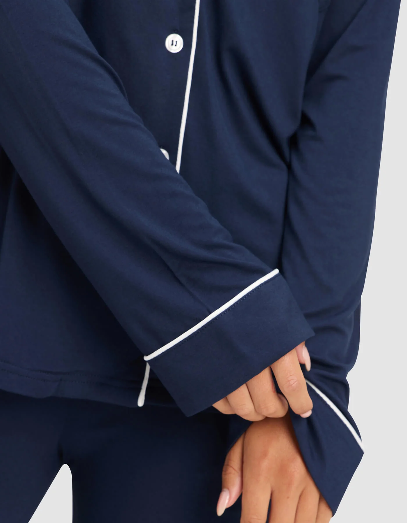 Women's Bamboo Stretch-Knit Long Sleeve Pajama Set - Image 12