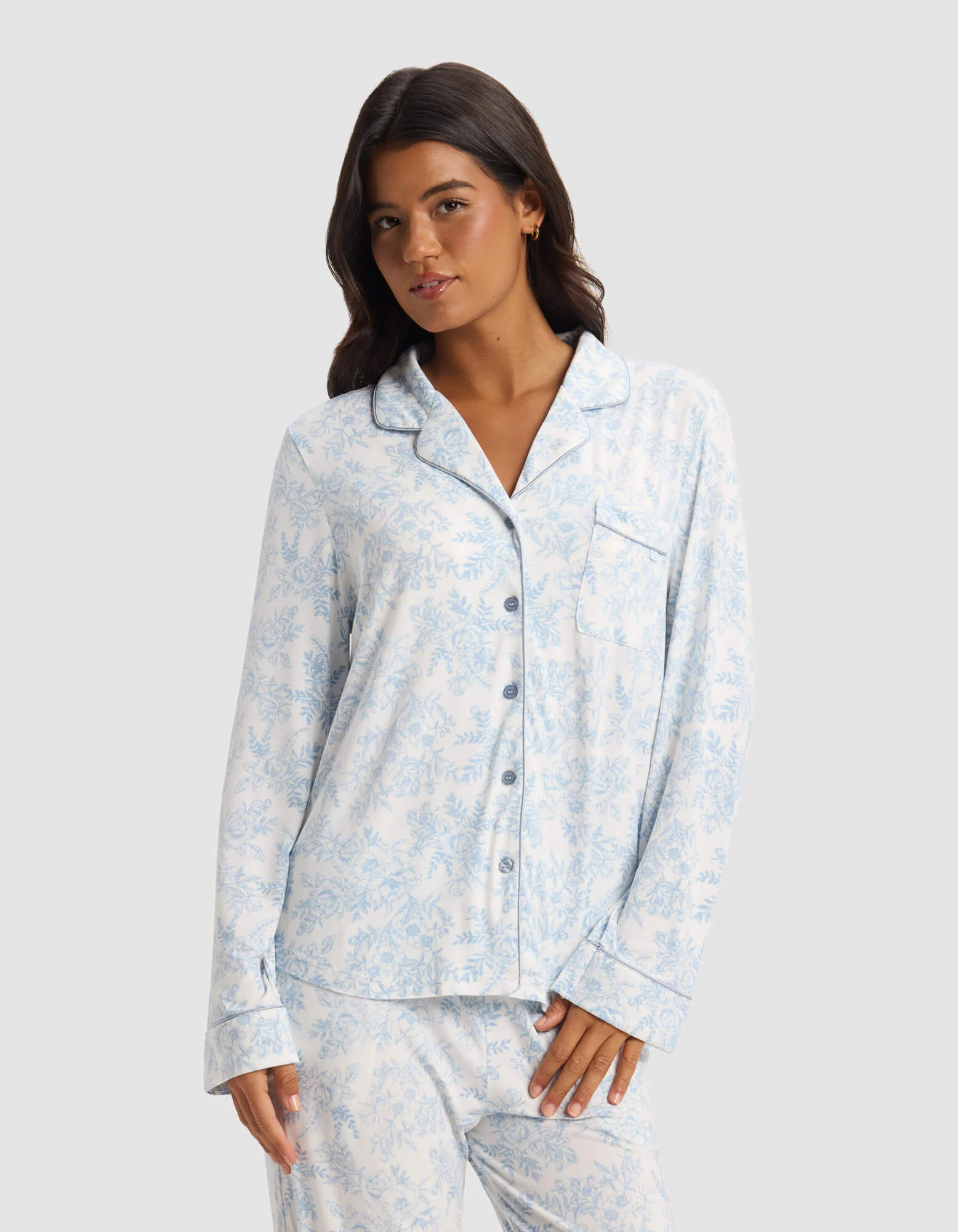 Women's Bamboo Stretch-Knit Long Sleeve Pajama Set - Image 71