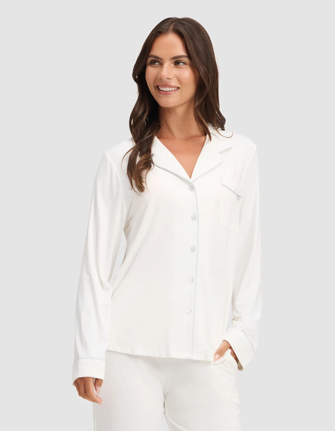 Women's Bamboo Stretch-Knit Long Sleeve Pajama Top TALL - Image 22