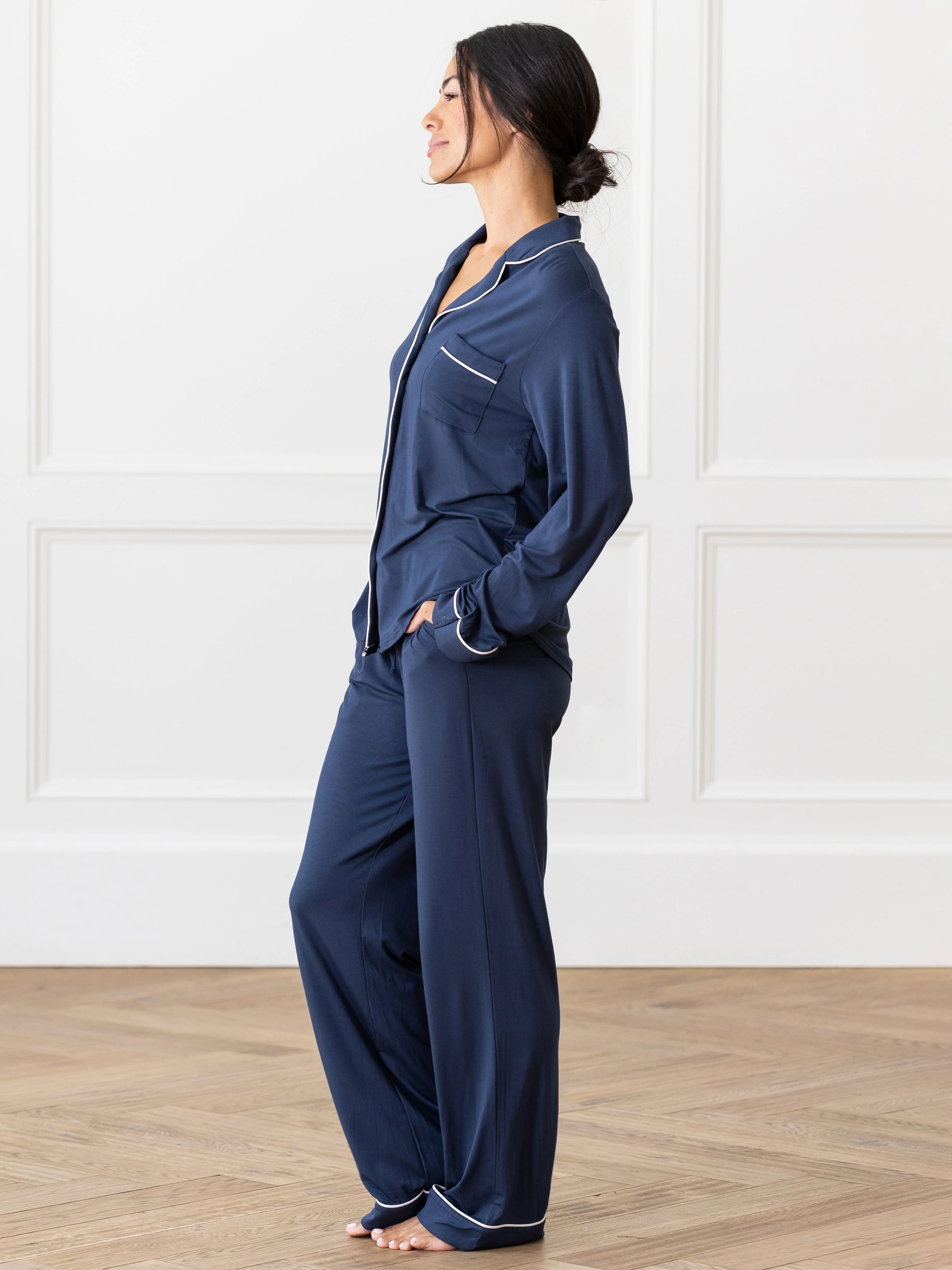 Women's Bamboo Stretch-Knit Long Sleeve Pajama Top TALL - Wholesale - Image 21