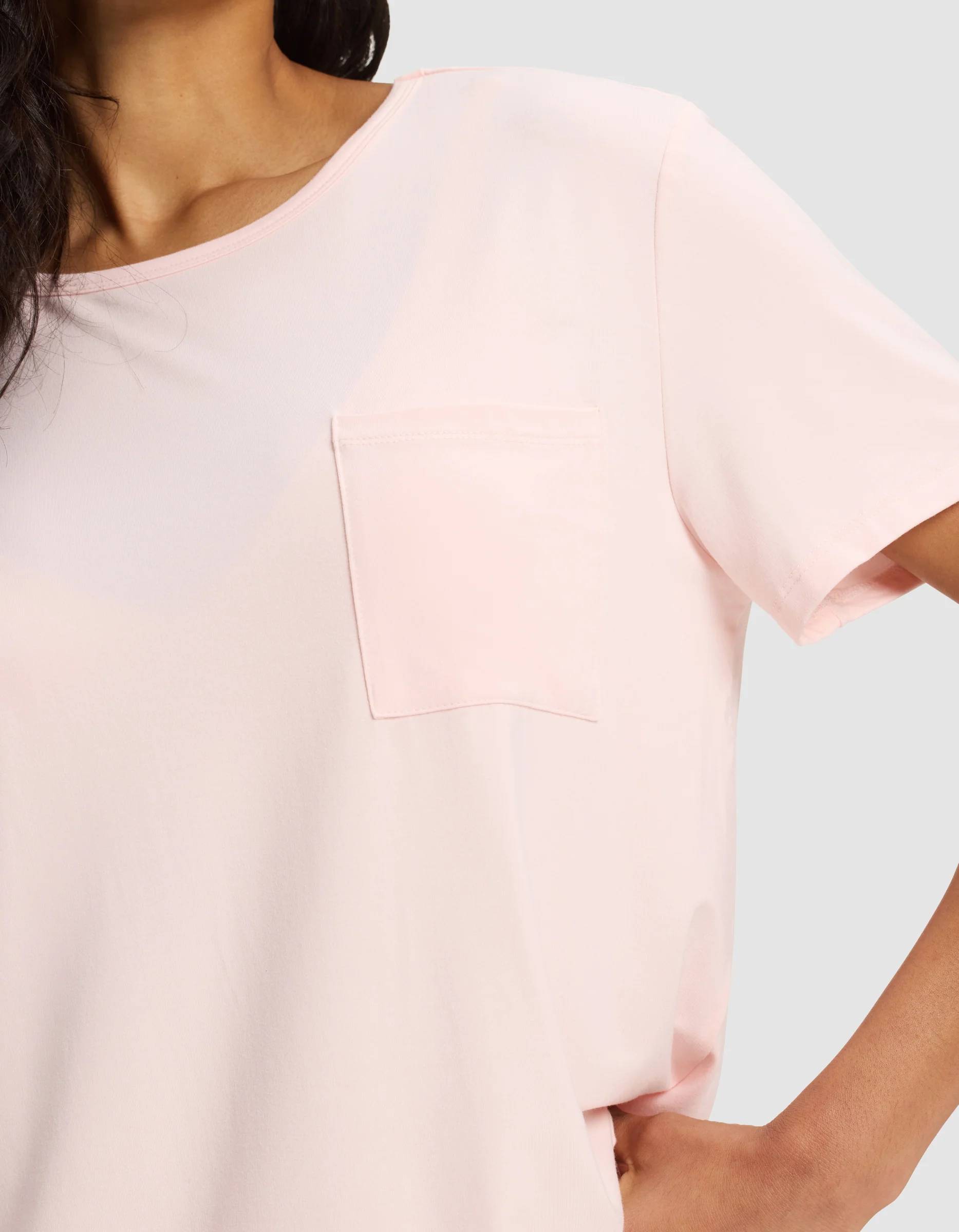 Women's Bamboo Stretch-Knit Lounge Tee - Image 10