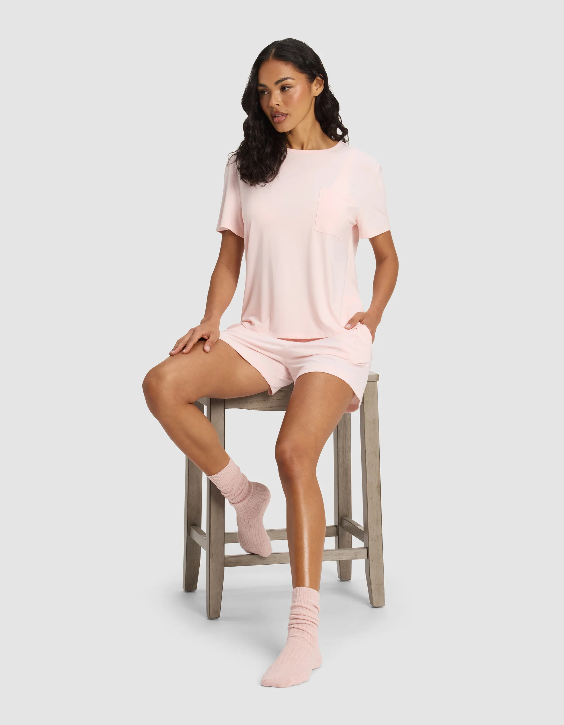 Women's Bamboo Stretch-Knit Lounge Tee - Image 9
