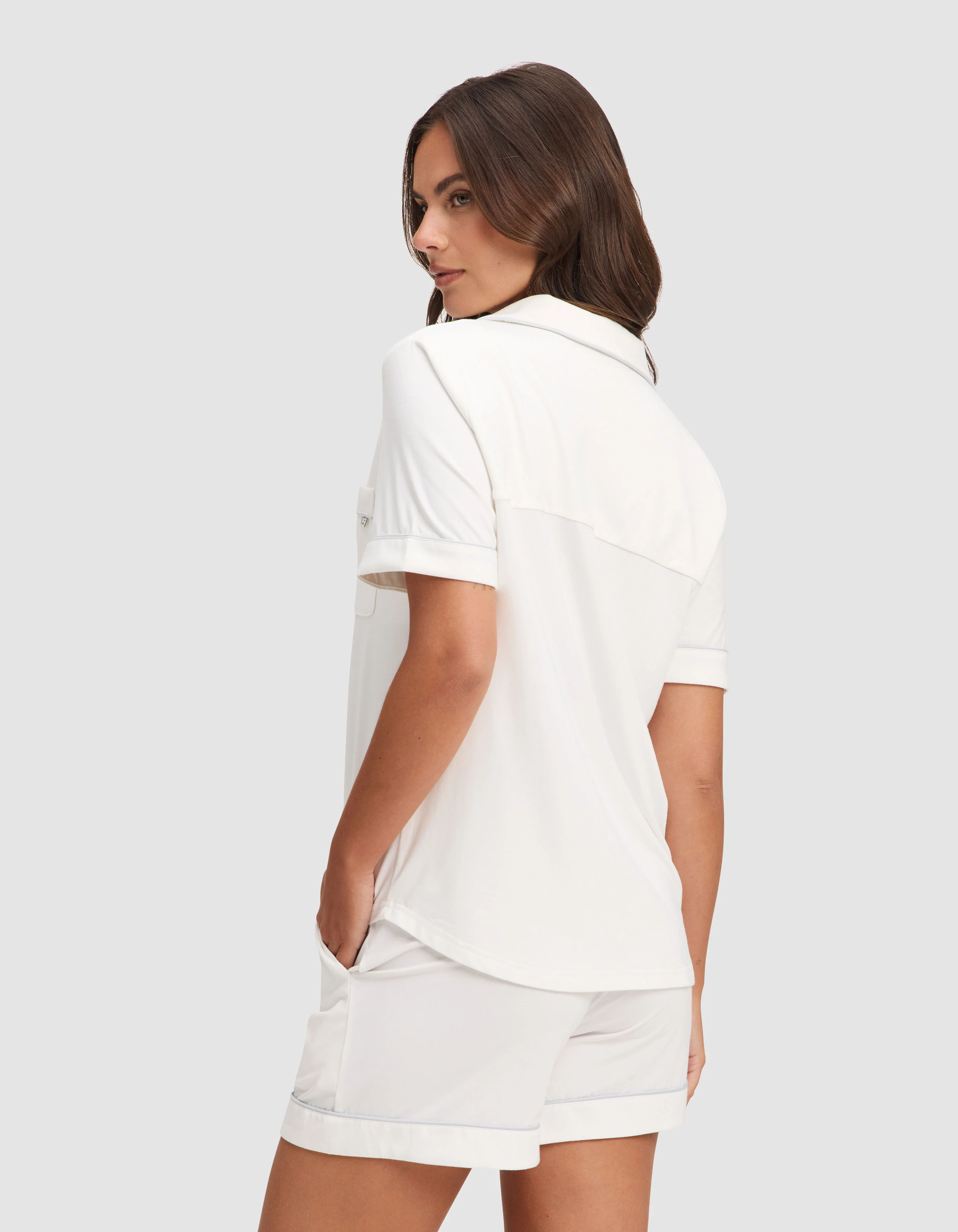 Women's Bamboo Stretch-Knit Short Sleeve Pajama Set - Image 11