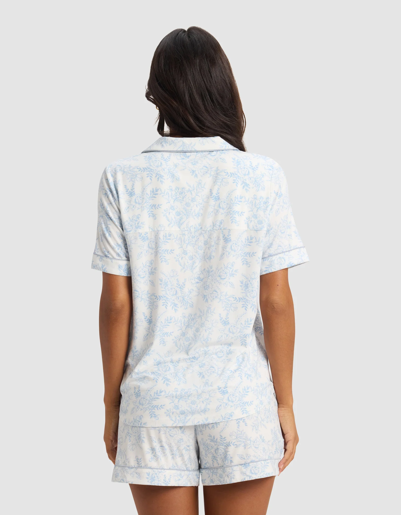 Women's Bamboo Stretch-Knit Short Sleeve Pajama Top - Image 57