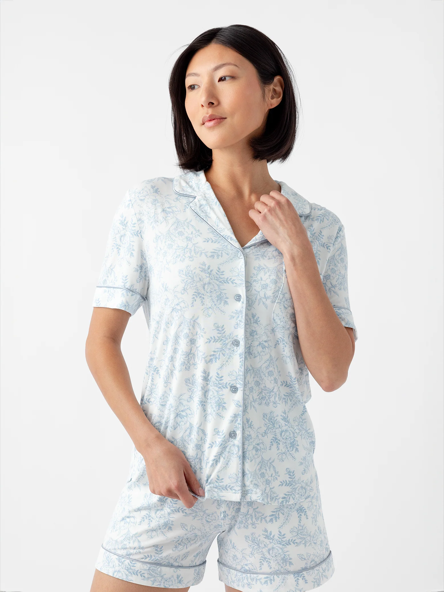 Women's Bamboo Stretch-Knit Short Sleeve Pajama Top - Wholesale - Image 102