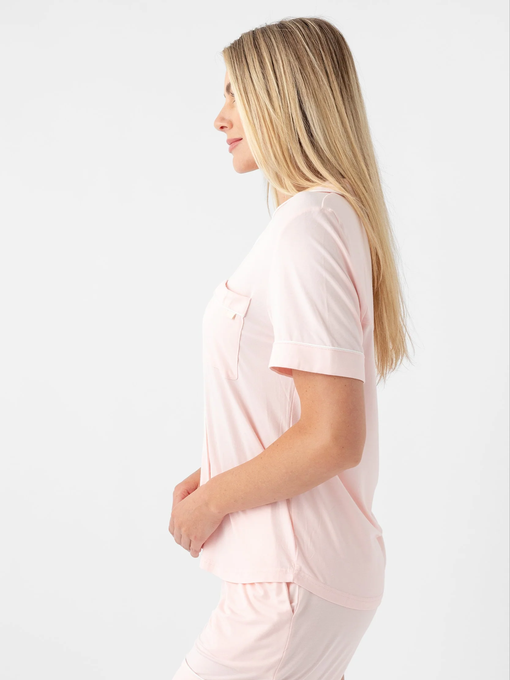 Women's Bamboo Stretch-Knit Short Sleeve Pajama Top - Wholesale - Image 124