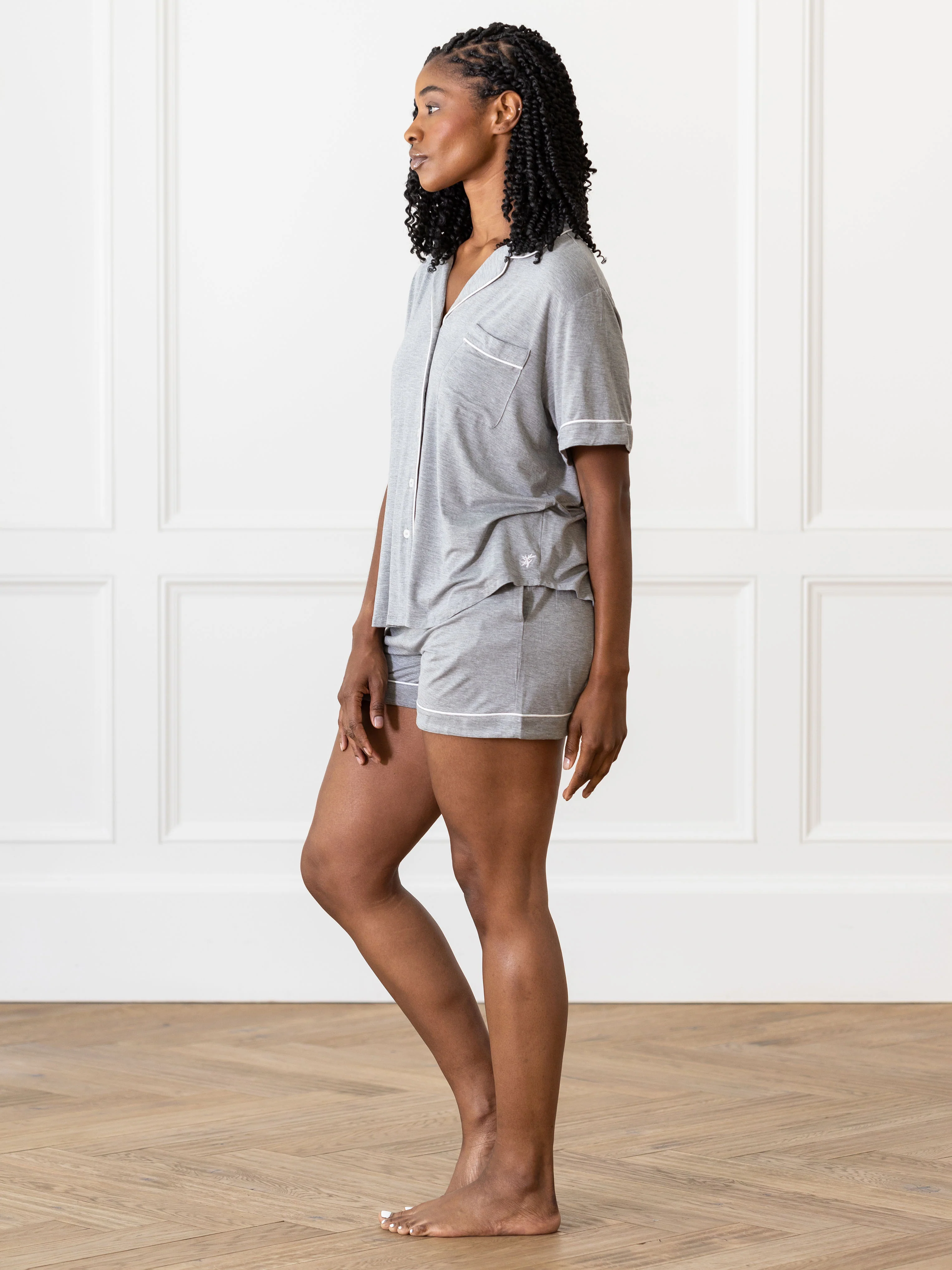 Women's Bamboo Stretch-Knit Short Sleeve Pajama Top - Wholesale - Image 23