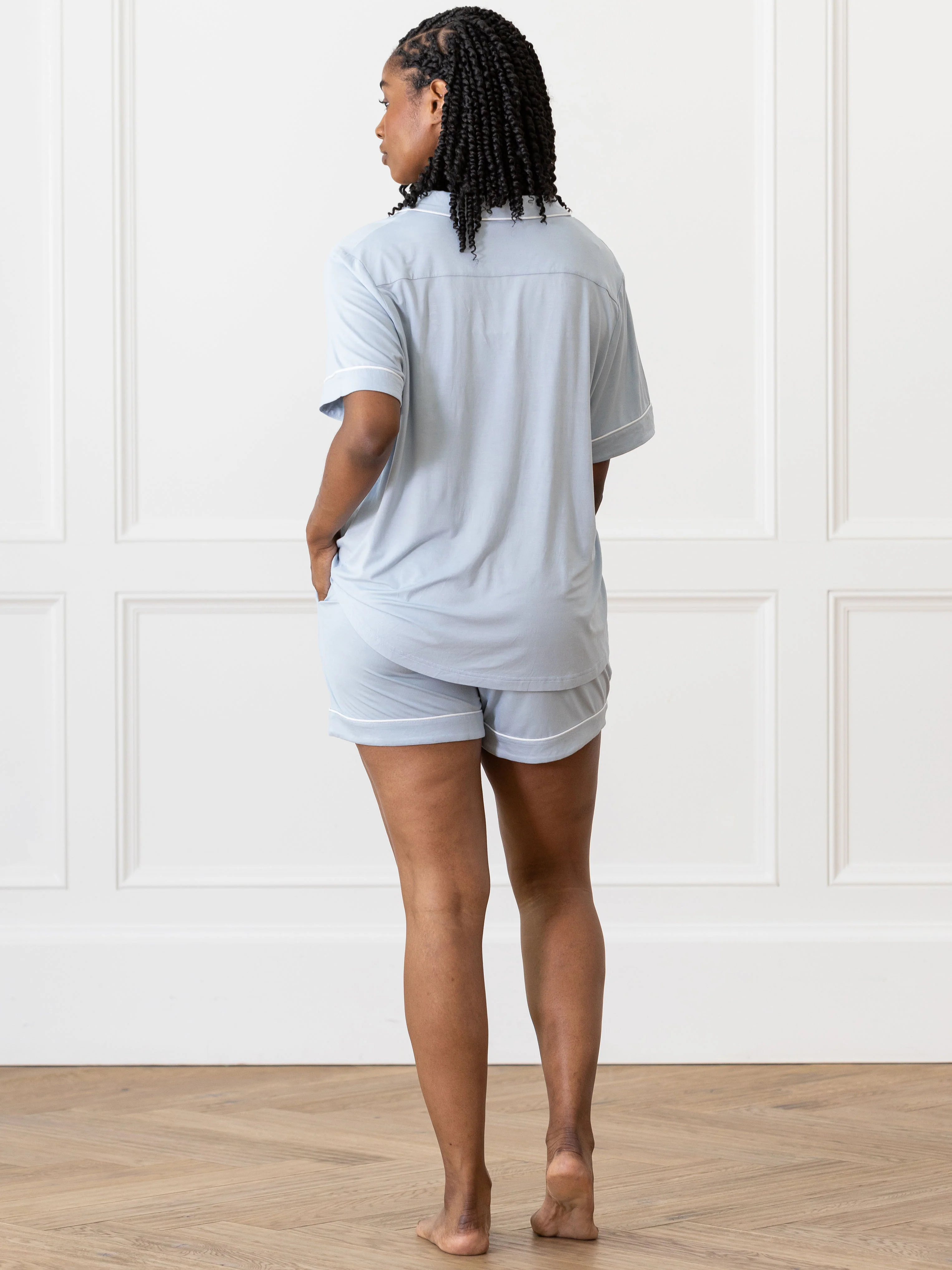 Women's Bamboo Stretch-Knit Short Sleeve Pajama Top - Wholesale - Image 44