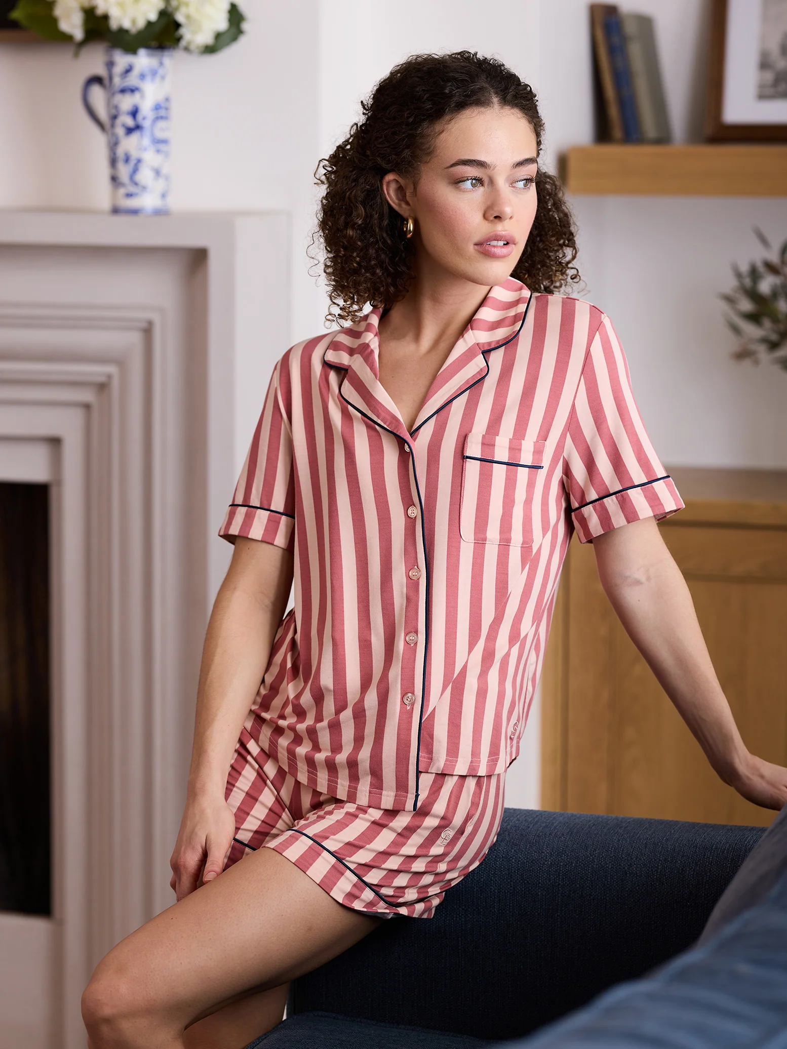 Women's Bamboo Stretch-Knit Short Sleeve Pajama Top - Wholesale - Image 79