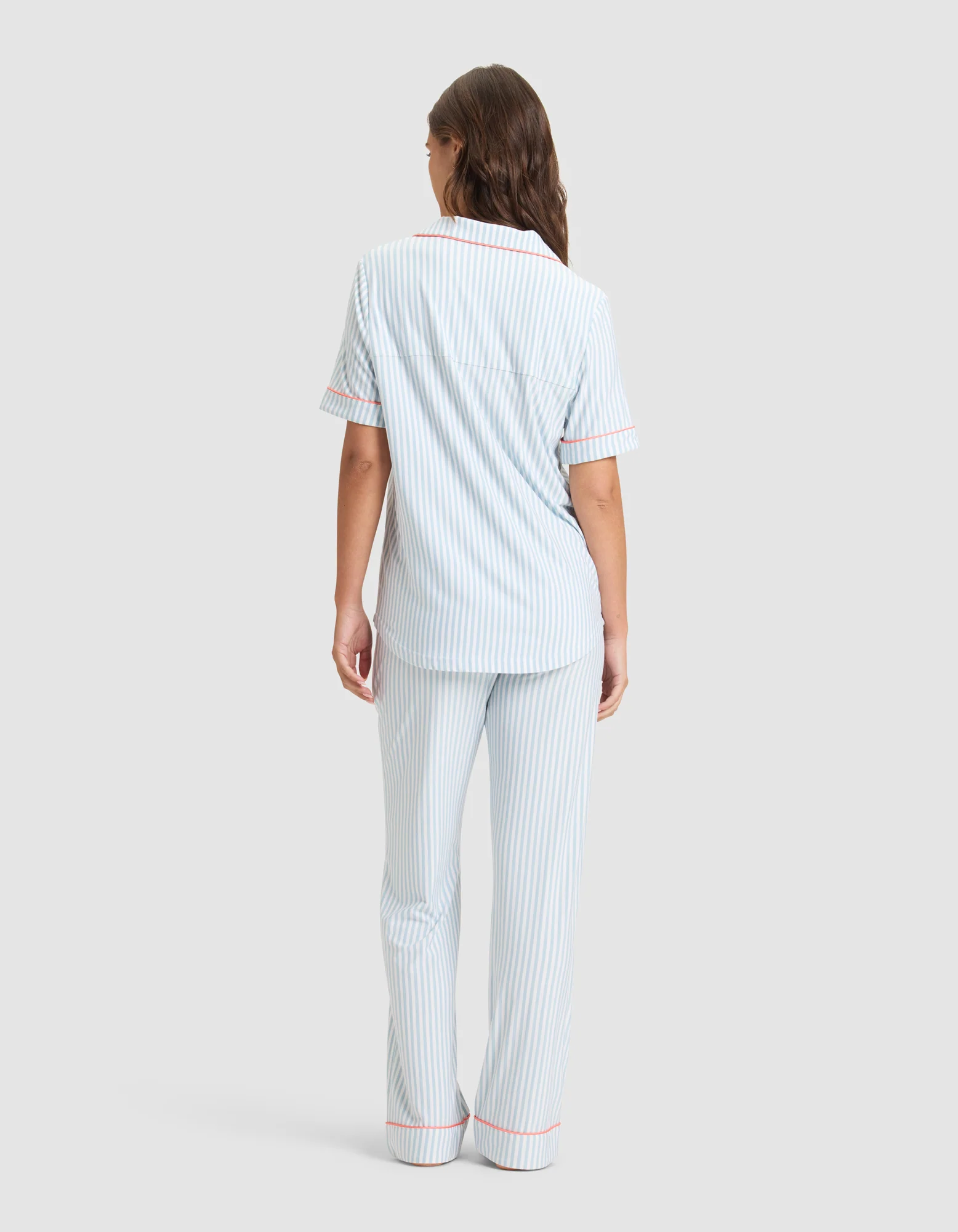 Women's Bamboo Stretch-Knit Short Sleeve & Pant Pajama Set - Last Chance - Image 103