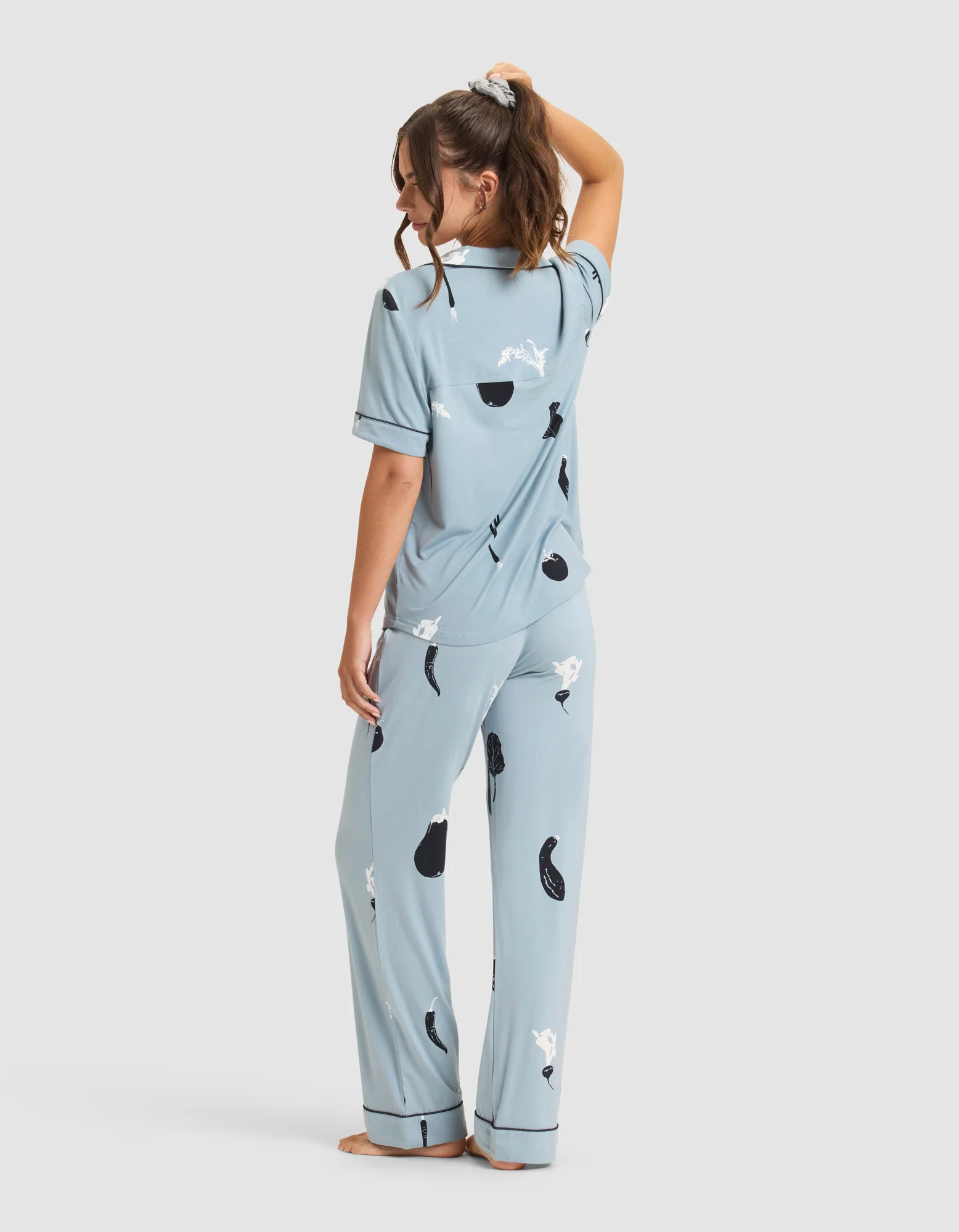 Women's Bamboo Stretch-Knit Short Sleeve & Pant Pajama Set - Last Chance - Image 26
