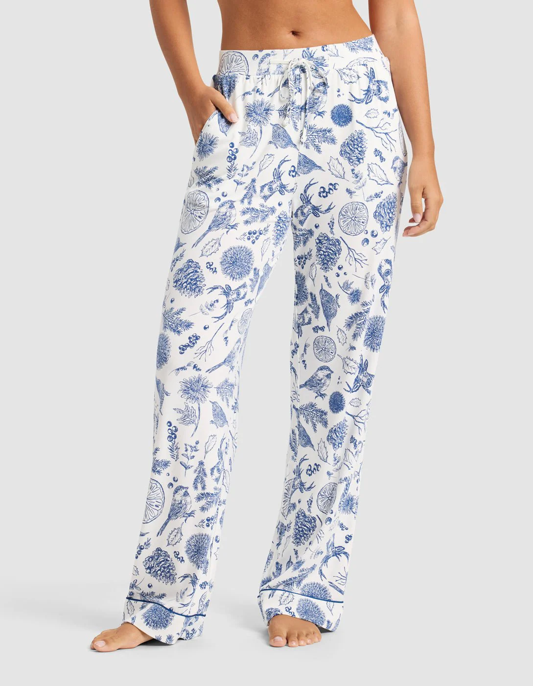Women's Bamboo Stretch-Knit Short Sleeve & Pant Pajama Set - Last Chance - Image 59