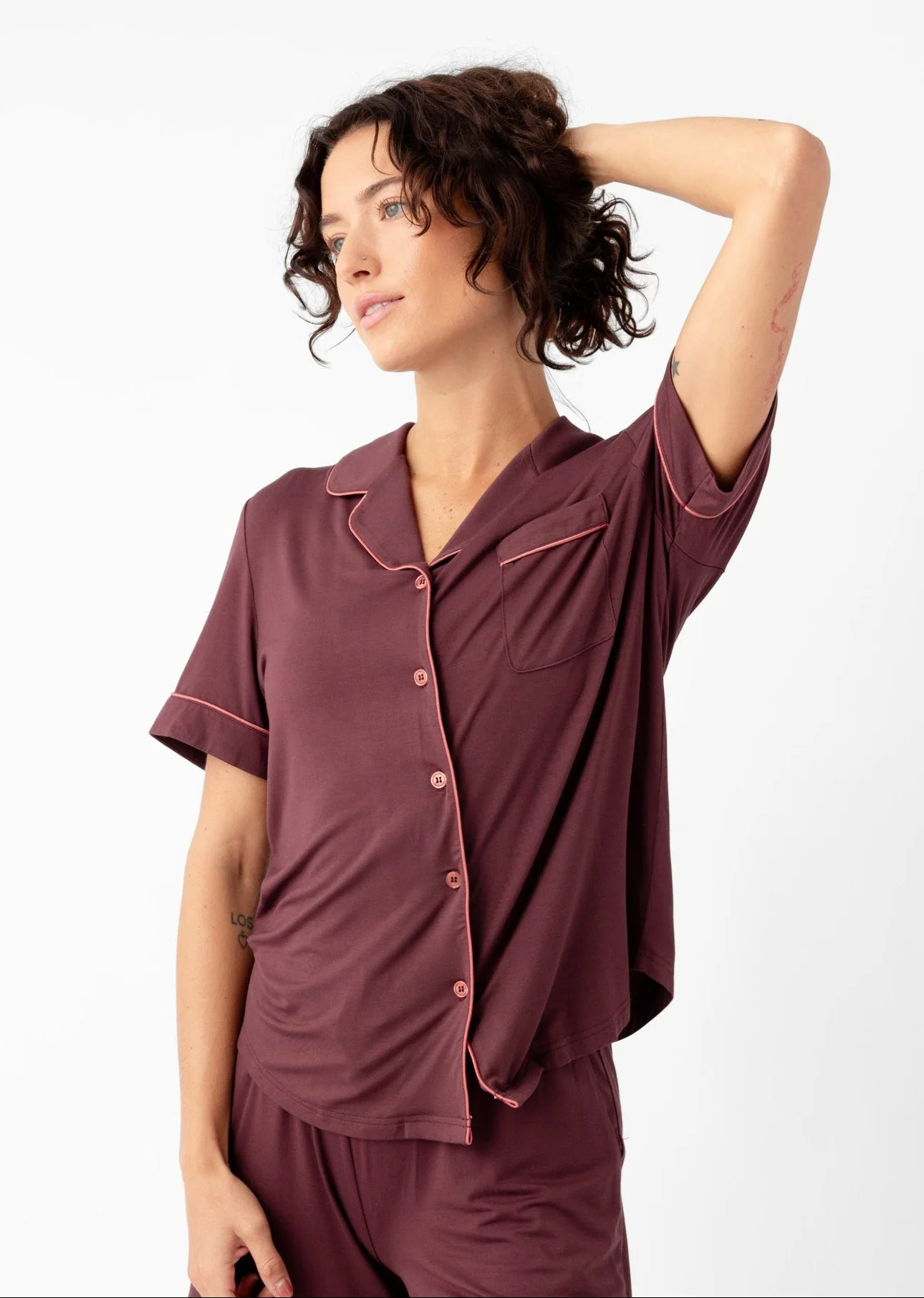 Women's Bamboo Stretch-Knit Short Sleeve Pajama Set - Image 30