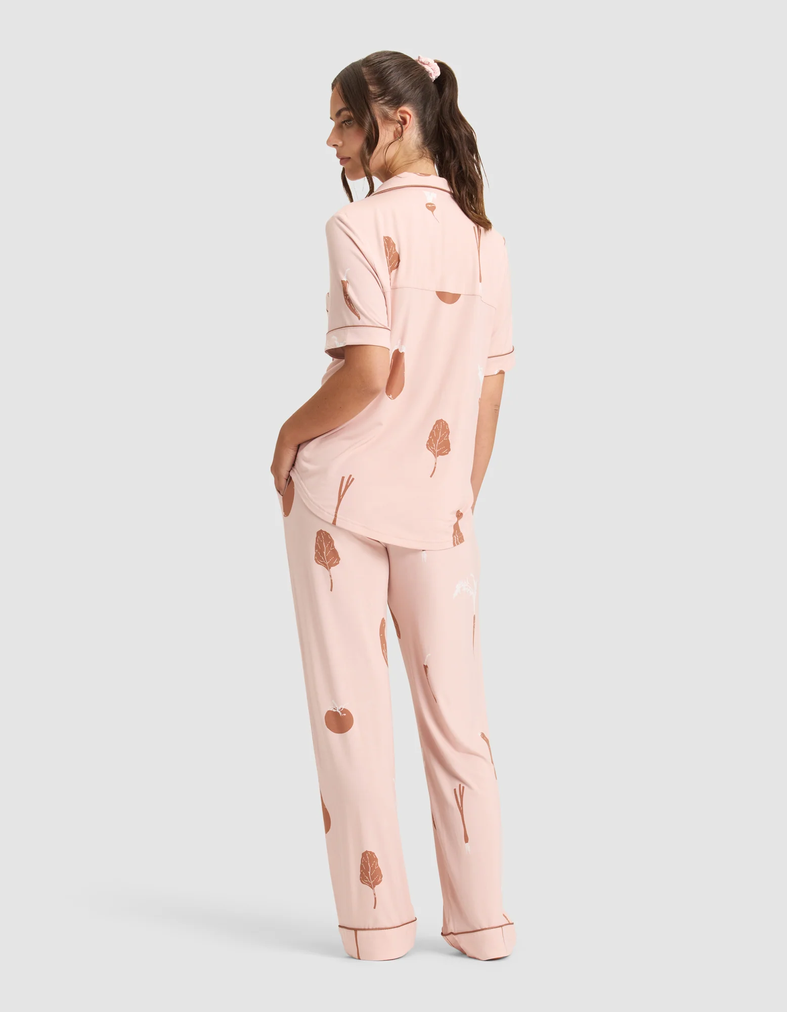 Women's Bamboo Stretch-Knit Short Sleeve & Pant Pajama Set - Last Chance - Image 8