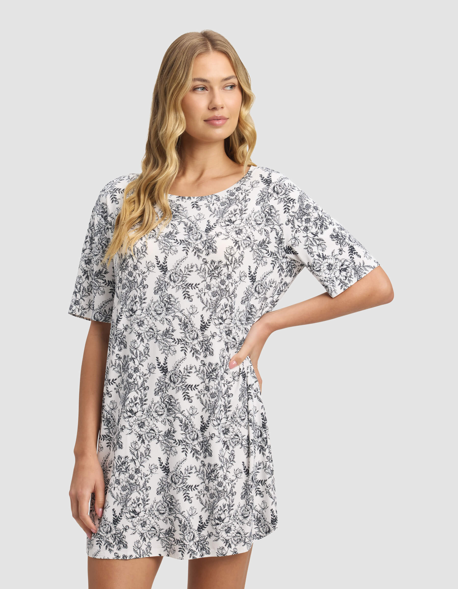 Women's Bamboo Stretch Knit Sleep Dress - Image 10