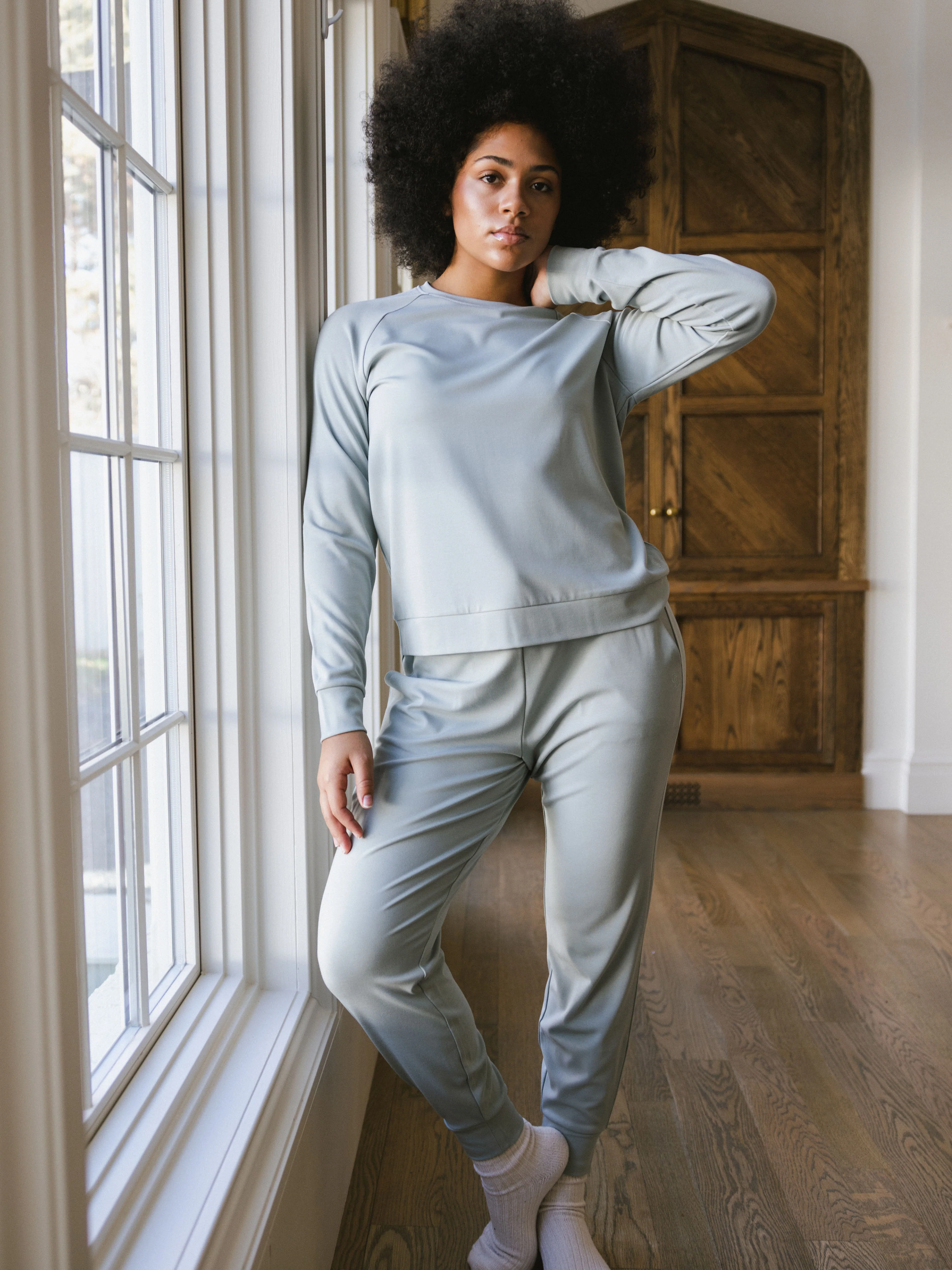 Women's Brushed Bamboo Pullover Crew - Wholesale - Image 36