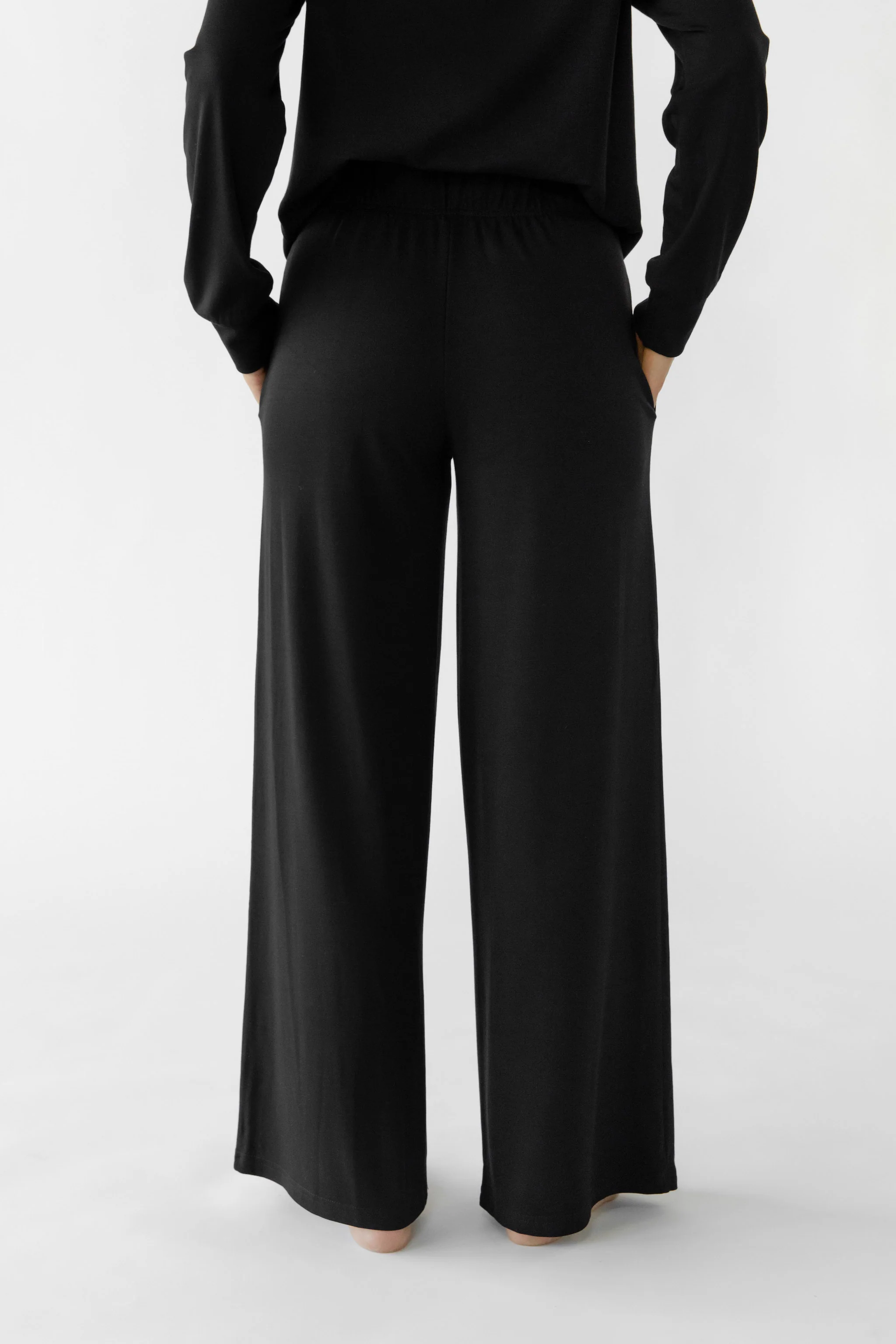 Women's Brushed Bamboo Wide Leg Pull On Pant - Wholesale - Image 3
