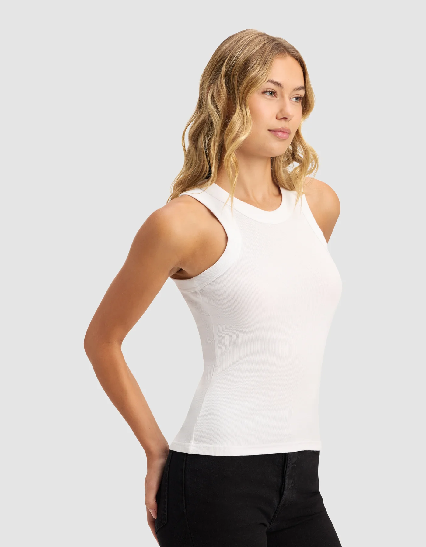 Women's Fine Ribbed Tank - Image 6