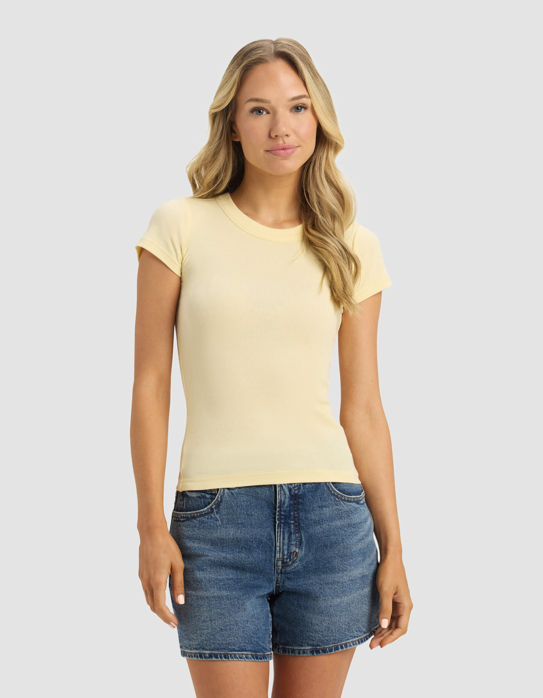 Women's Fine Ribbed Tee - Image 18