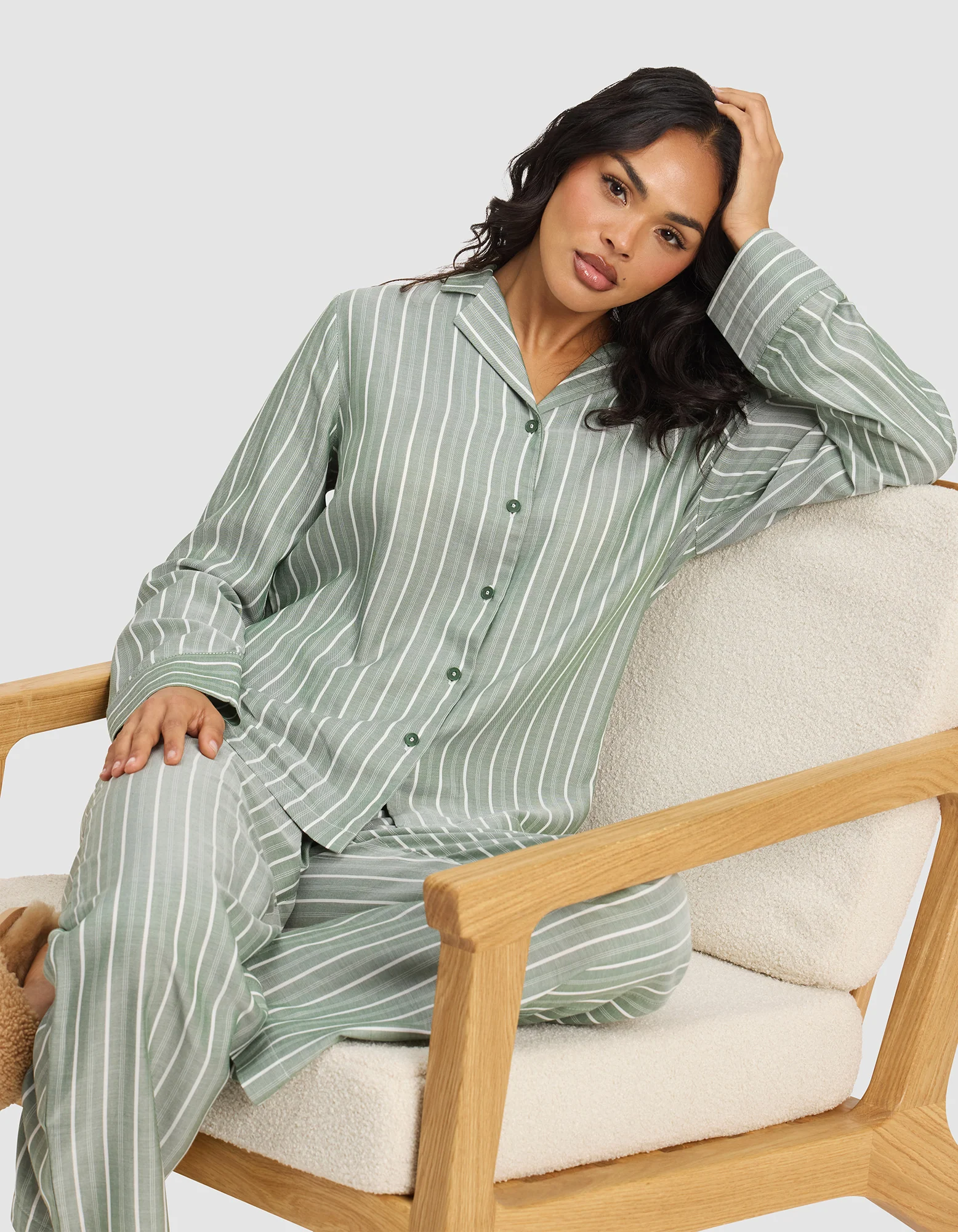 Women's Soft Woven Long Sleeve Pajama Set - Last Chance - Image 16