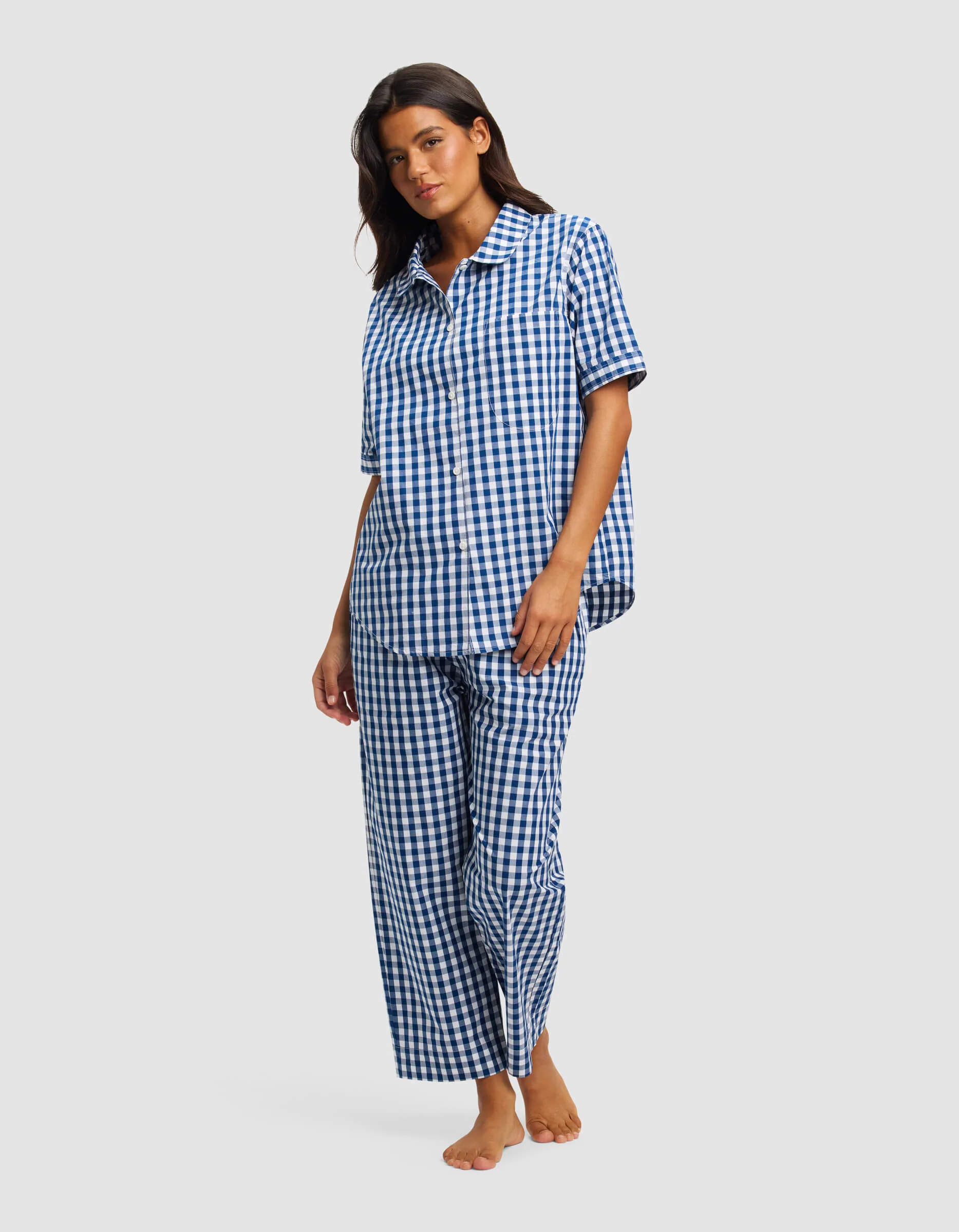 Women's Sutton Short Sleeve & Cropped Pant Pajama Set - Image 8